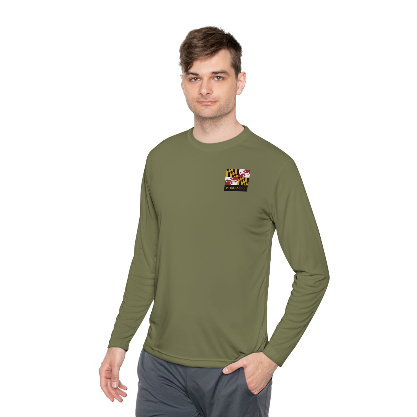 MD FLAG, PICKLEBALL- Unisex Lightweight Long Sleeve Tee