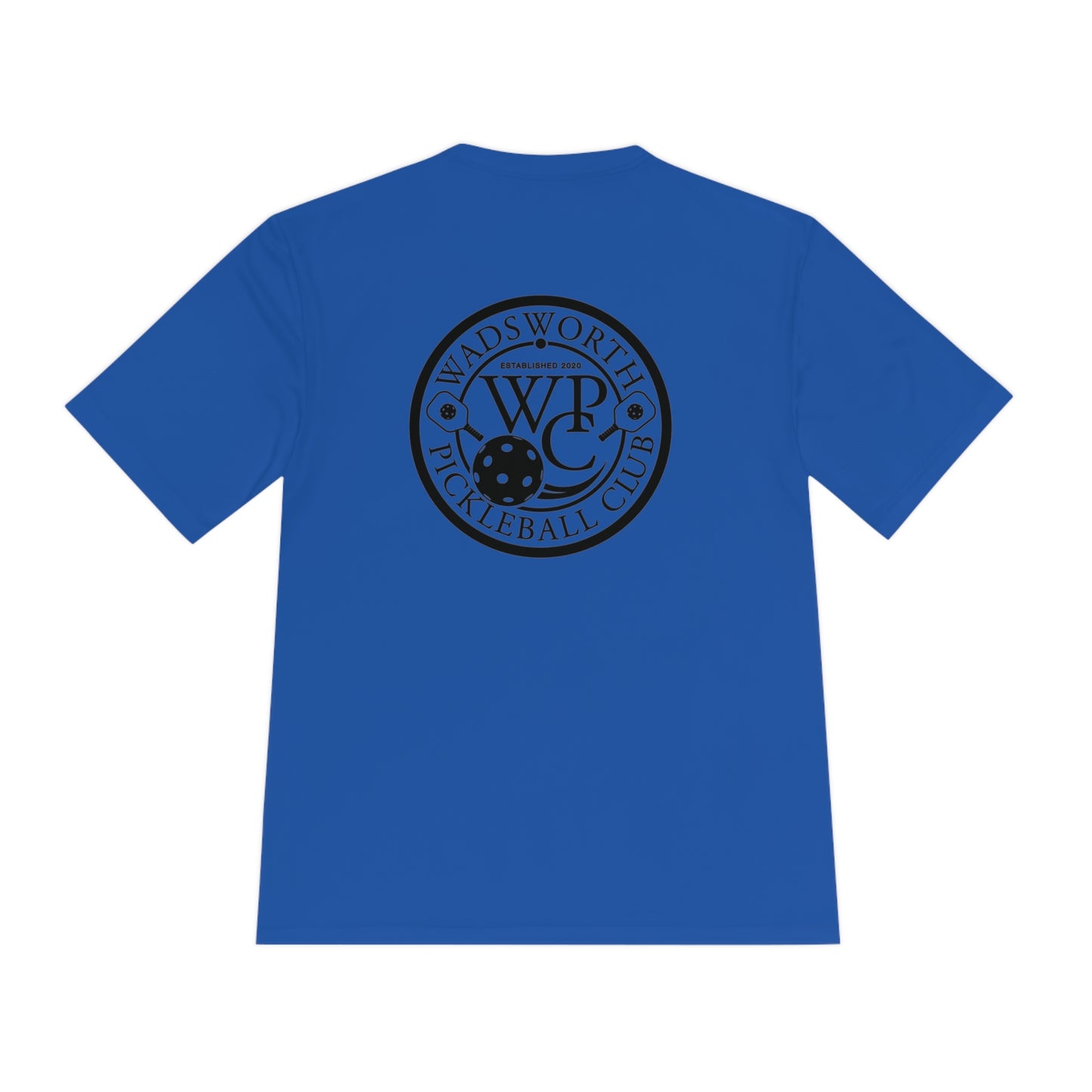WPC BLACK VERTICAL LOGO SPORT-TEK (FRONT & LOGO BACK) - Unisex Moisture Wicking Tee