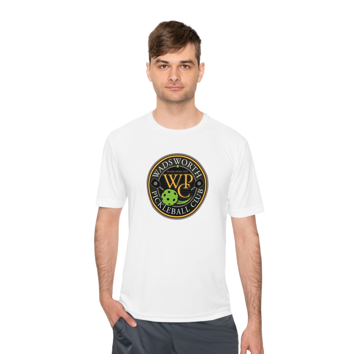 WPC COLOR LOGO SPORT-TEK (FRONT & PICKLEBALL BACK) - Unisex Moisture Wicking Tee
