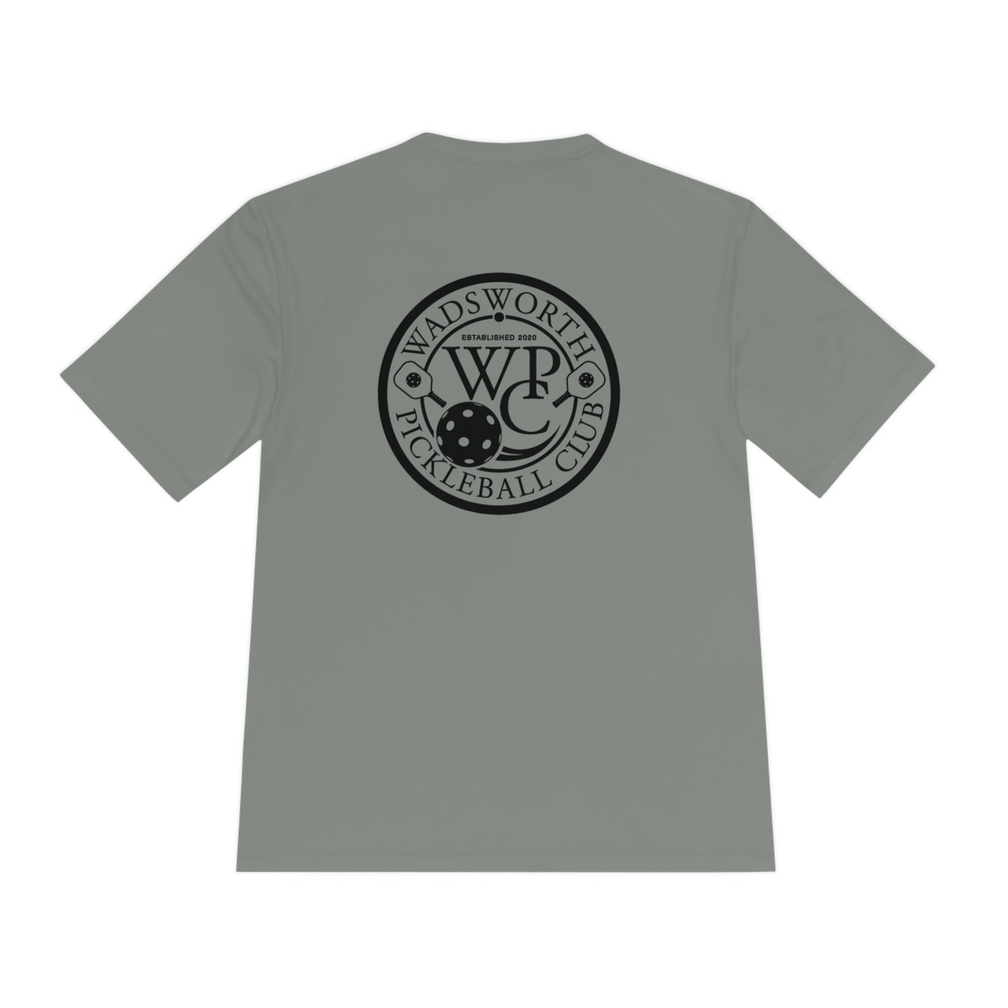 WPC BLACK VERTICAL LOGO SPORT-TEK (FRONT & LOGO BACK) - Unisex Moisture Wicking Tee