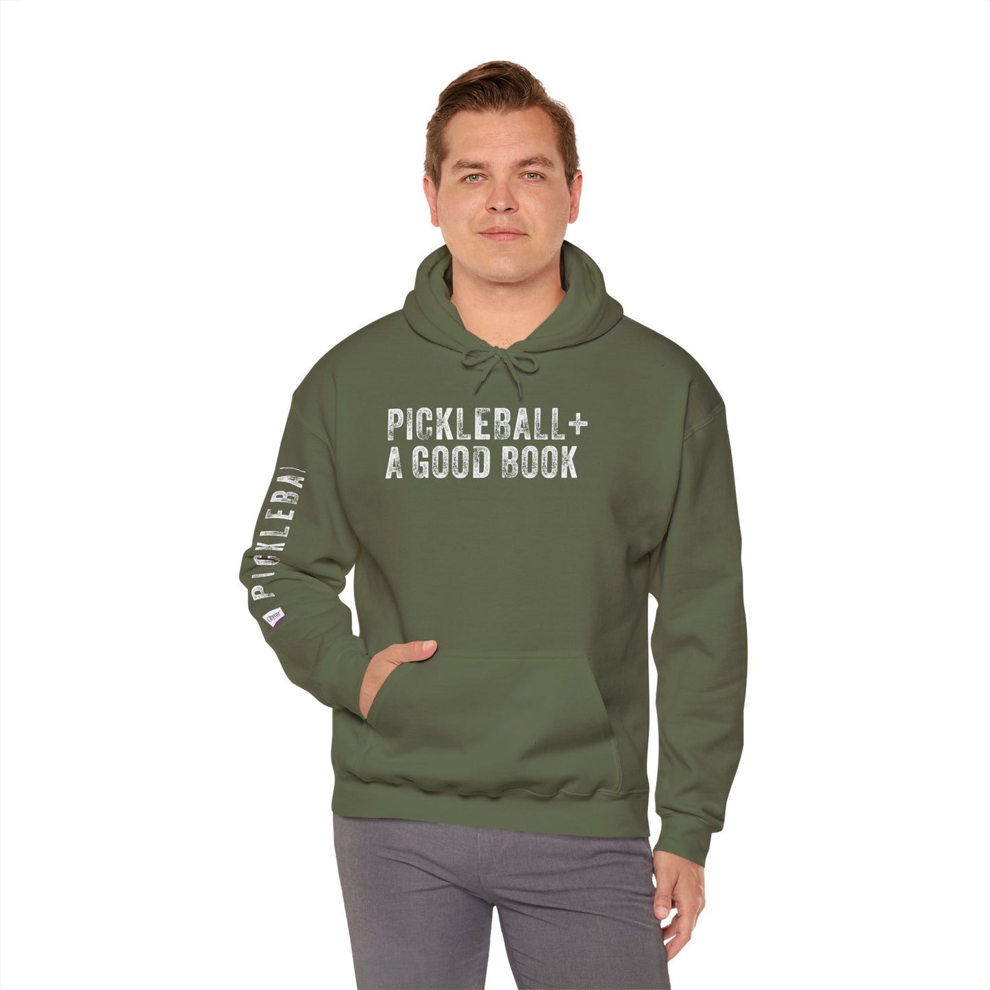 PICKLEBALL + GOOD BOOK, Unisex Heavy Blend™ Hooded Sweatshirt