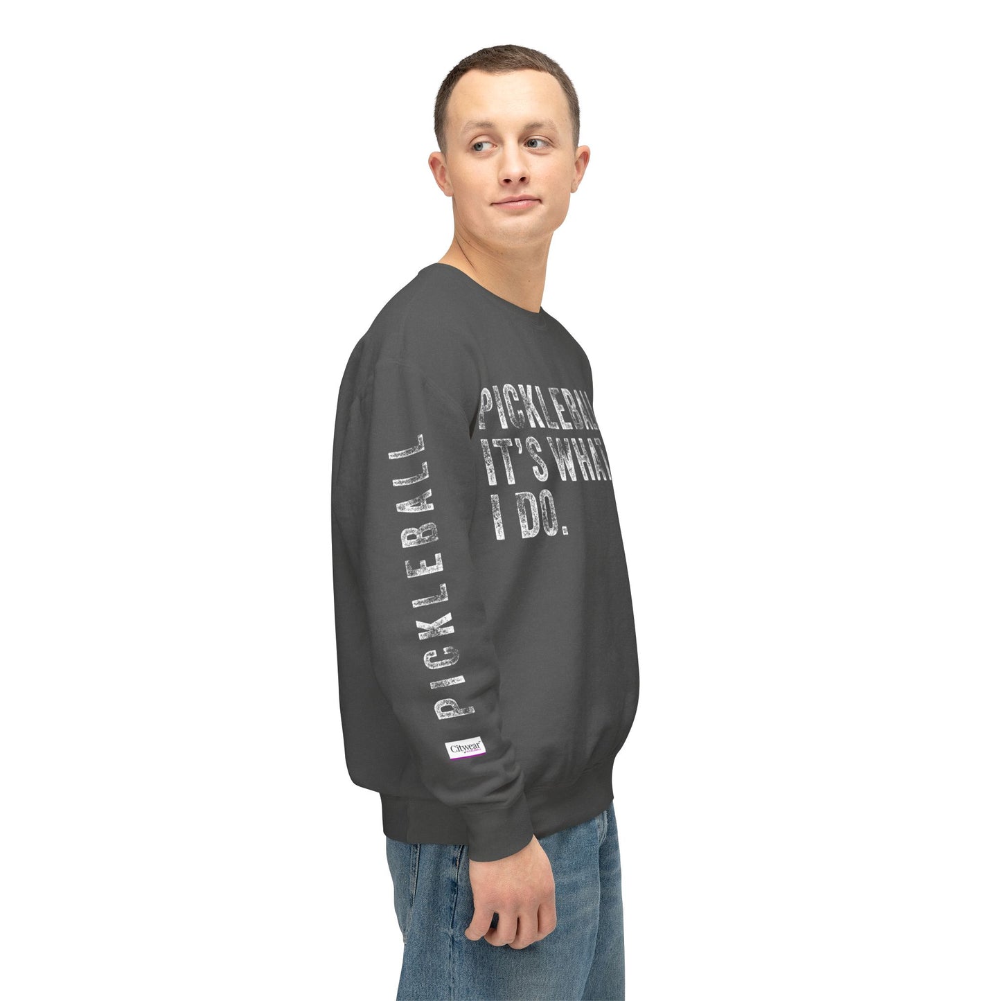 PICKLEBALL, IT'S WHAT I DO., Unisex Lightweight Crewneck Sweatshirt