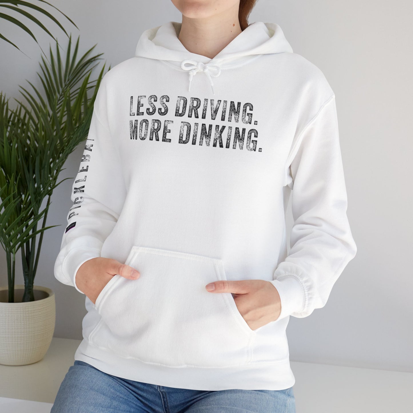 LESS DRIVING. MORE DINKING. Unisex Heavy Blend™ Hooded Sweatshirt
