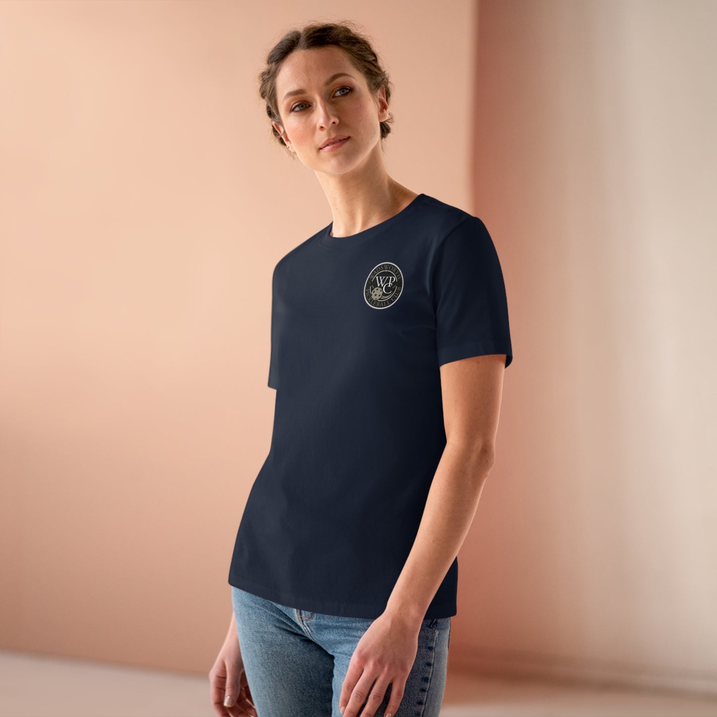 WPC GRAY WHITE, Relaxed Fit Women's T-shirt