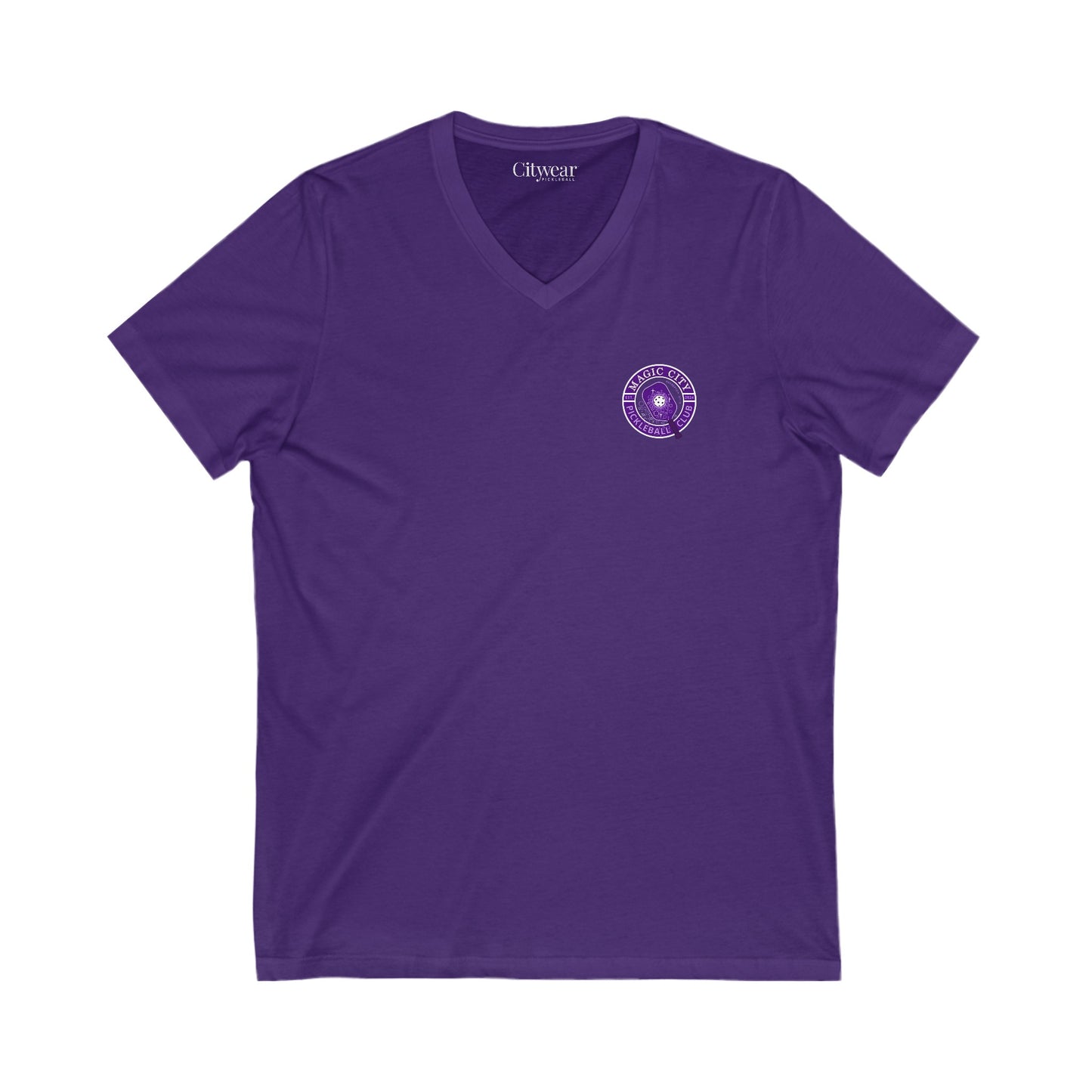 MCPC CIRCULAR LOGO (FRONT ONLY) Unisex Jersey Short Sleeve V-Neck Tee