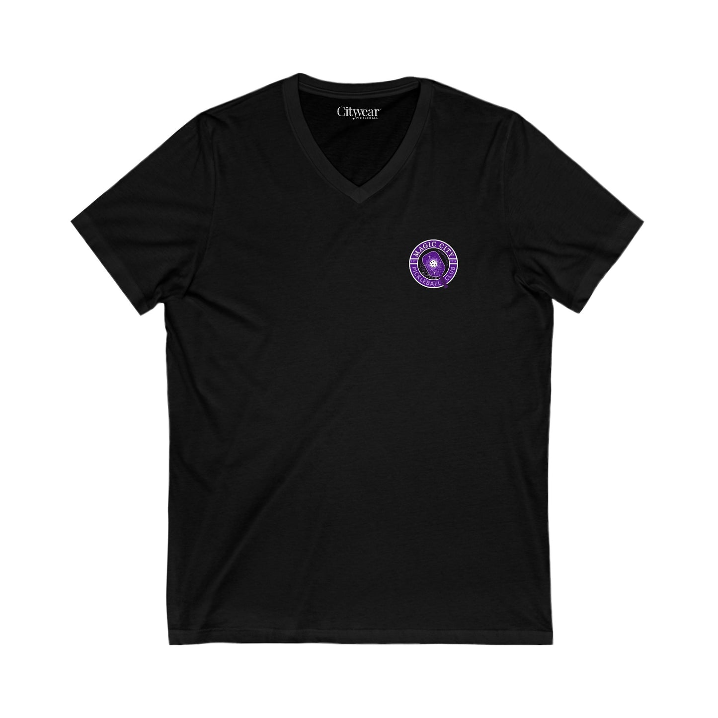 MCPC CIRCULAR LOGO (FRONT ONLY) Unisex Jersey Short Sleeve V-Neck Tee