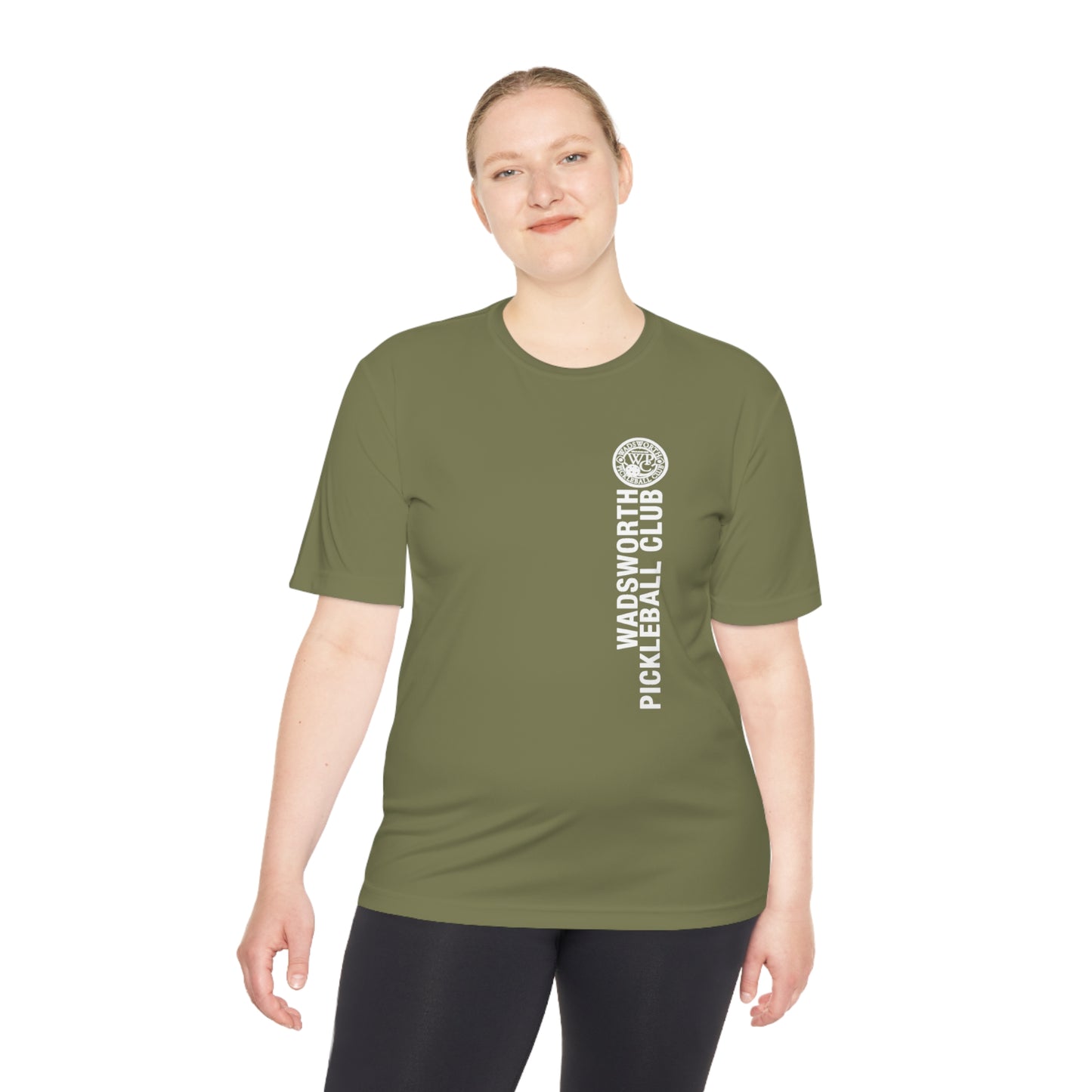 WPC WHITE-GRAY VERTICAL LOGO SPORT-TEK (FRONT & LOGO BACK) - Unisex Moisture Wicking Tee