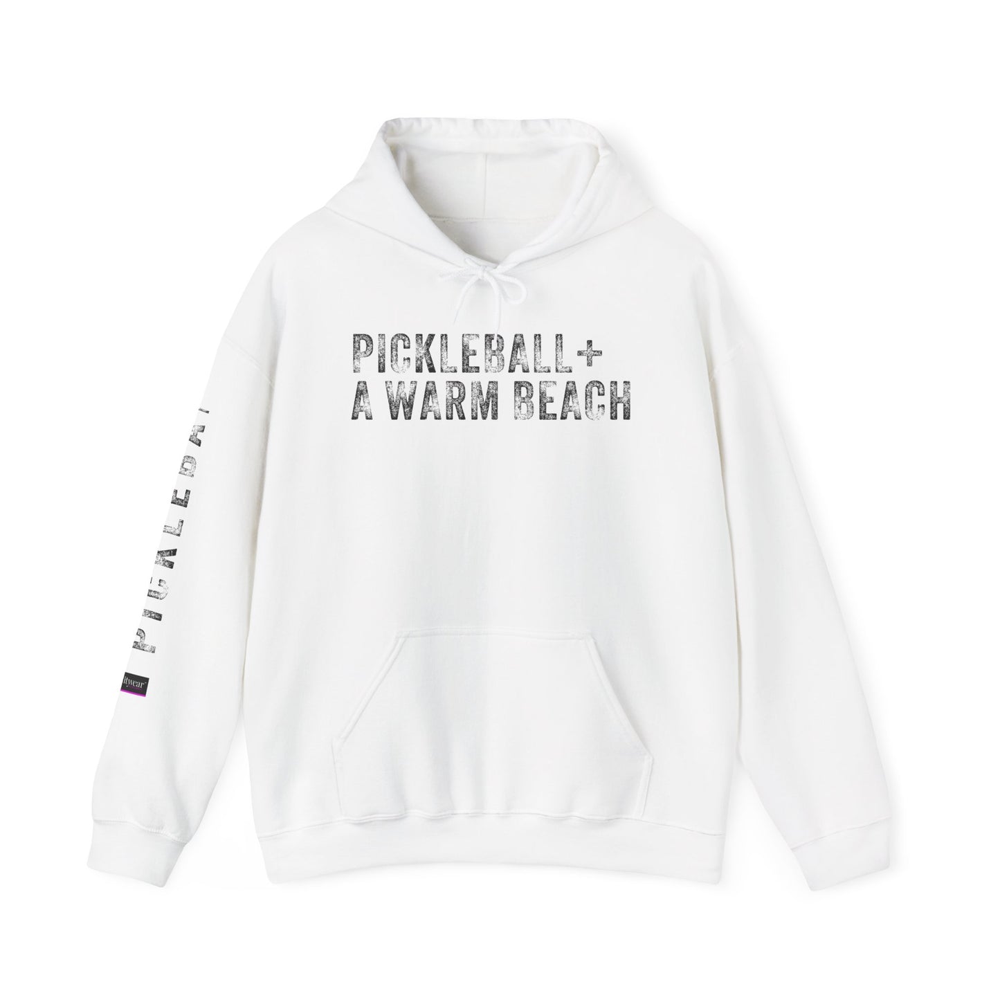 PICKLEBALL + A WARM BEACH, Unisex Heavy Blend™ Hooded Sweatshirt
