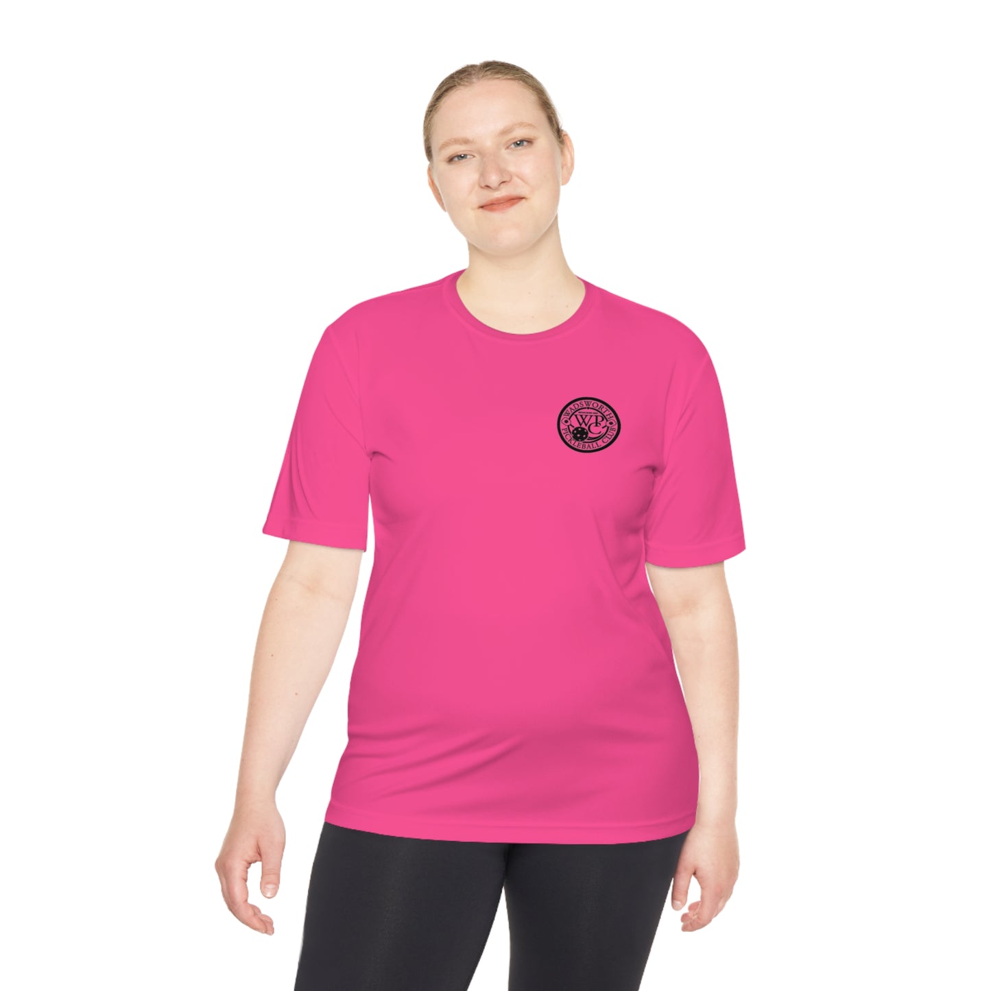 WPC BLACK-WHITE POCKET LOGO SPORT-TEK (FRONT & LOGO BACK) - Unisex Moisture Wicking Tee