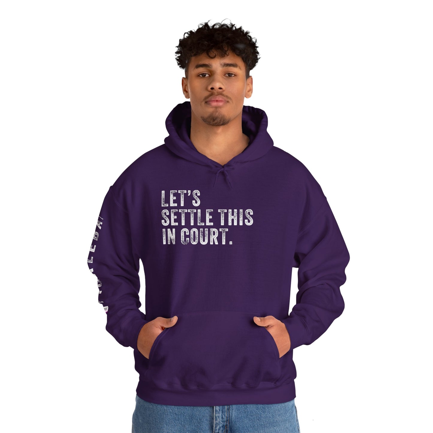 LET'S SETTLE THIS IN COURT, Unisex Heavy Blend™ Hooded Sweatshirt