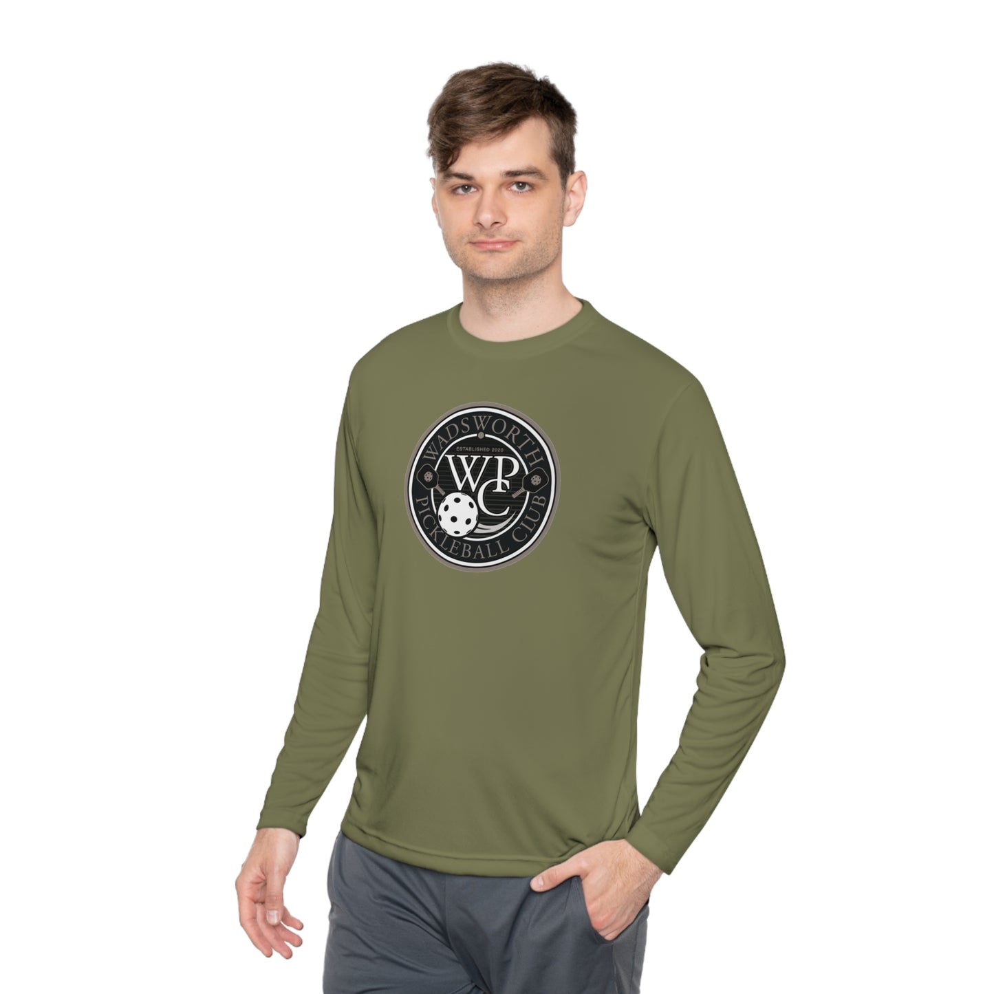 WPC GRAY LOGO SPORT-TEK (FRONT & PICKLEBALL BACK) - Unisex Lightweight Long Sleeve Tee