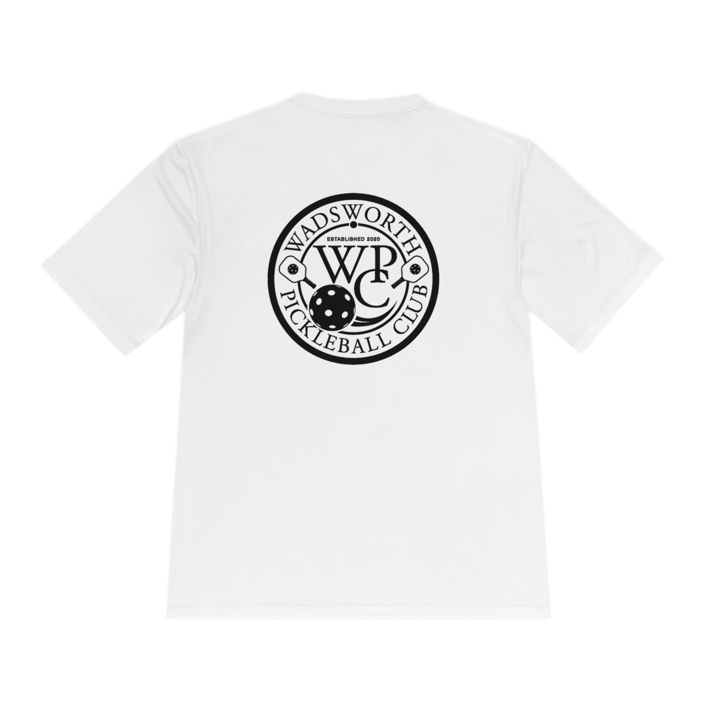 WPC BLACK VERTICAL LOGO SPORT-TEK (FRONT & LOGO BACK) - Unisex Moisture Wicking Tee