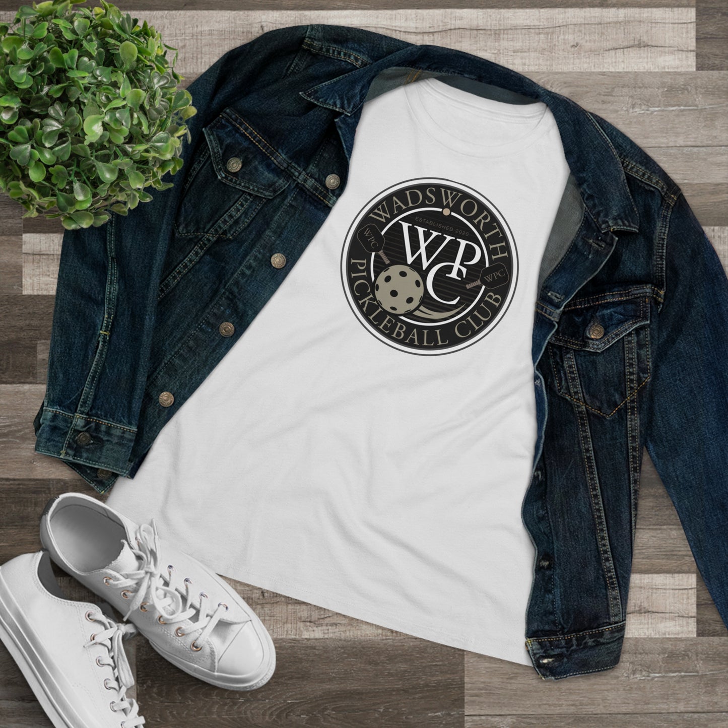 WPC GRAY WHITE, Relaxed Fit Women's T-shirt