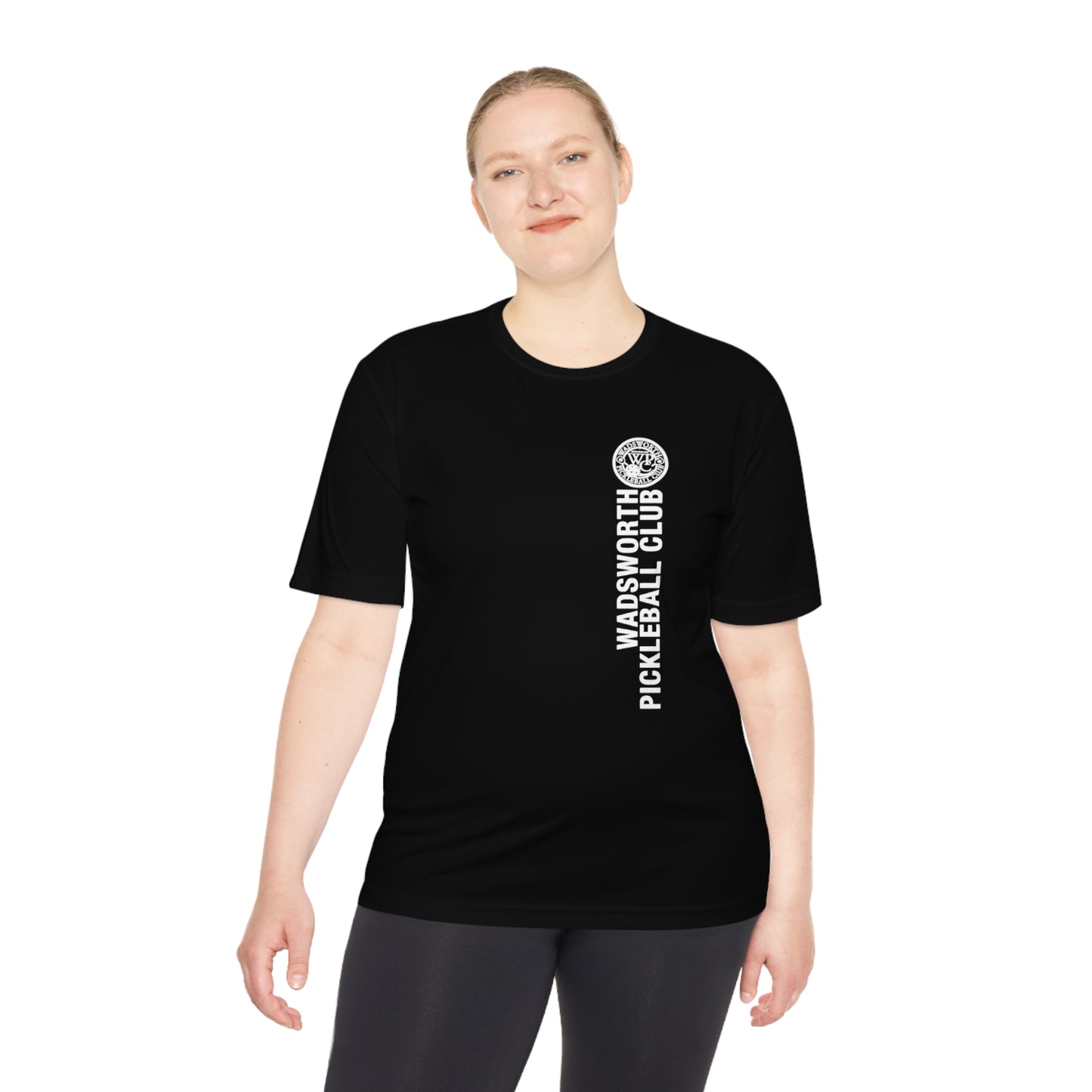WPC WHITE-GRAY VERTICAL LOGO SPORT-TEK (FRONT & LOGO BACK) - Unisex Moisture Wicking Tee