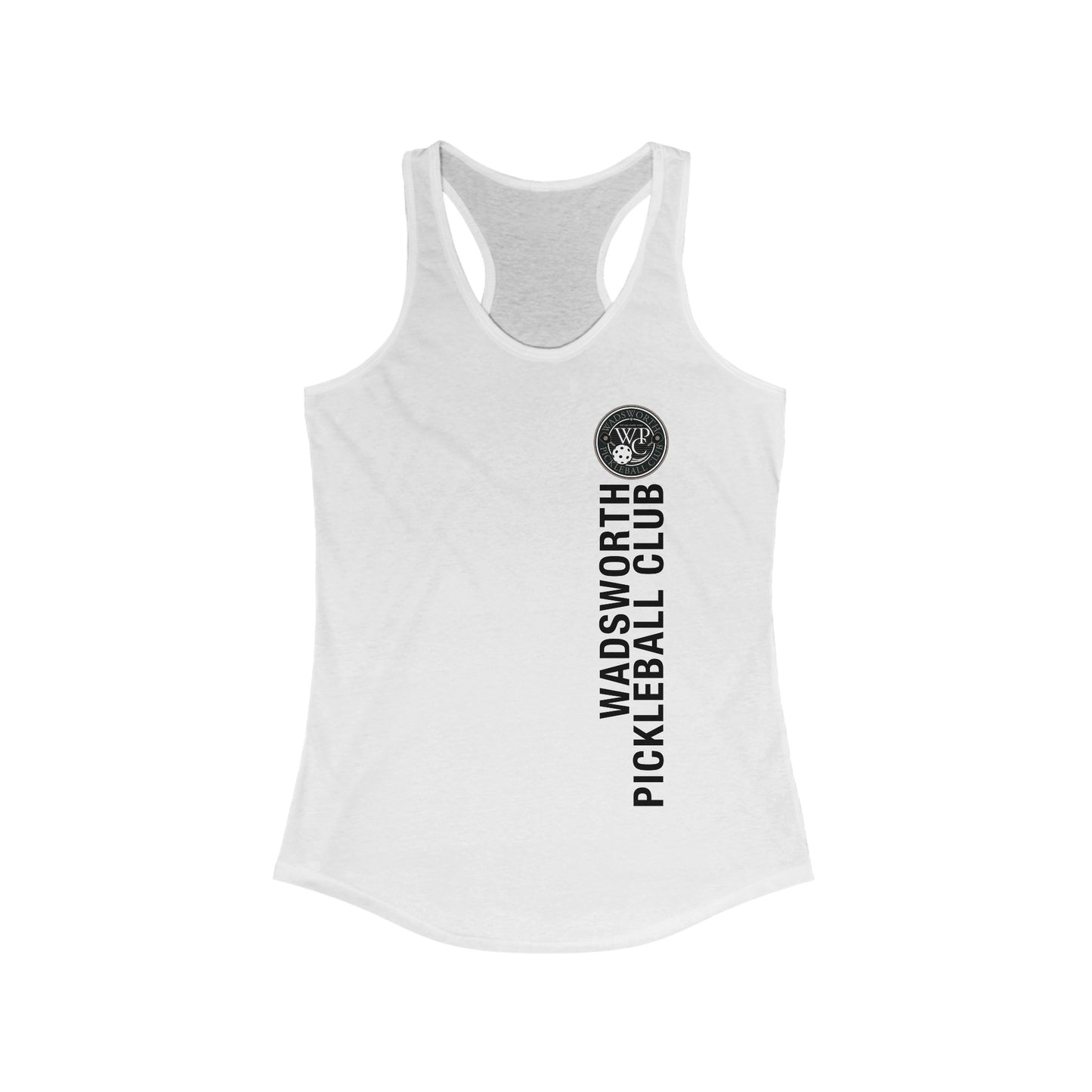 WPC GRAY VERTICAL LOGO (FRONT ONLY) Women's Ideal Racerback Tank