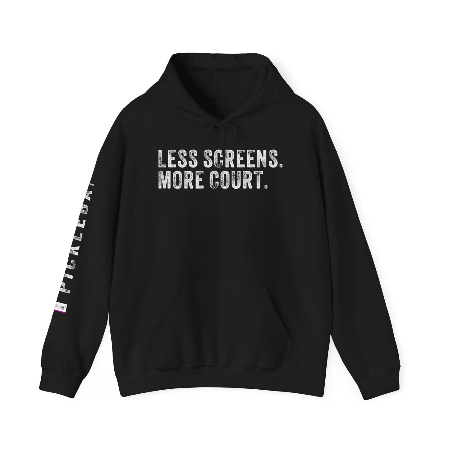 LESS SCREENS. MORE COURT, Unisex Heavy Blend™ Hooded Sweatshirt