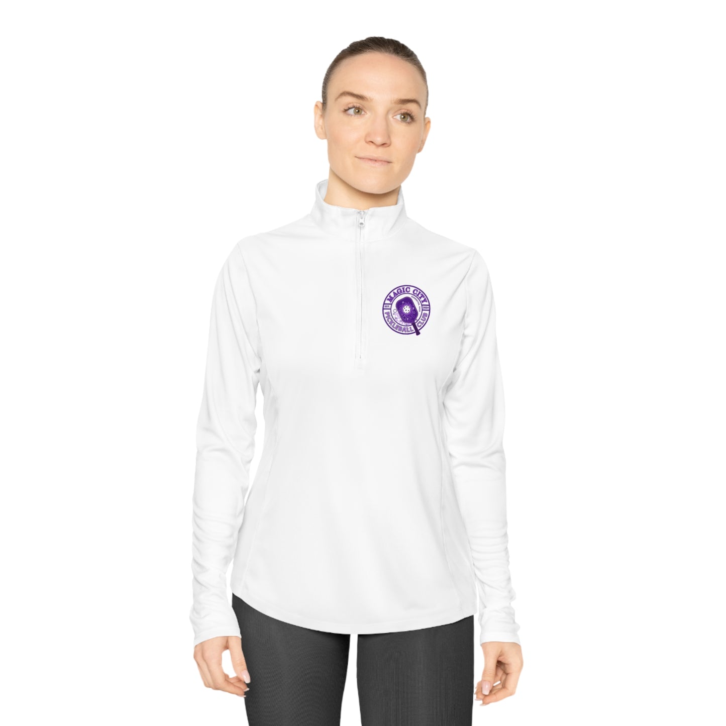 MCPC CIRCLE LOGO (FRONT ONLY) - Ladies Quarter-Zip Pullover