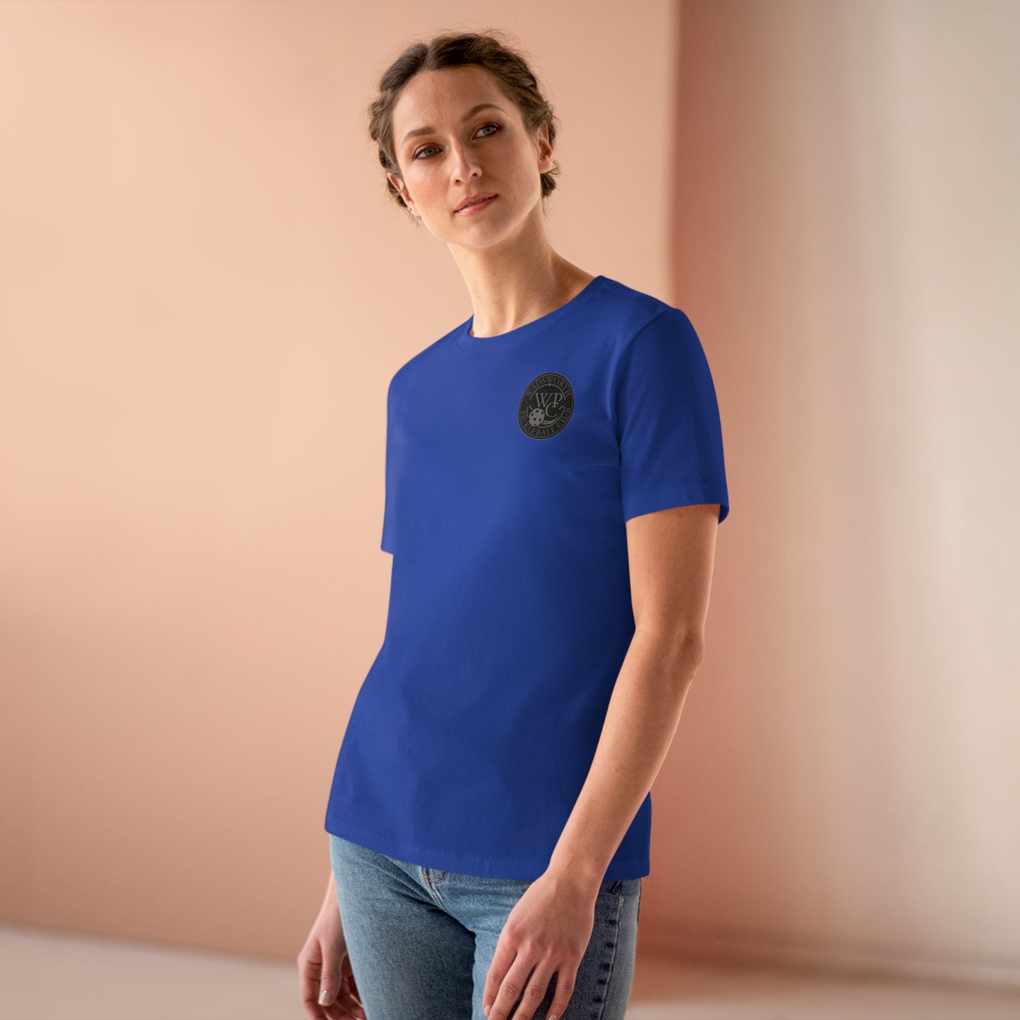 WPC GRAY BLACK POCKET, Relaxed Fit Women's T-shirt