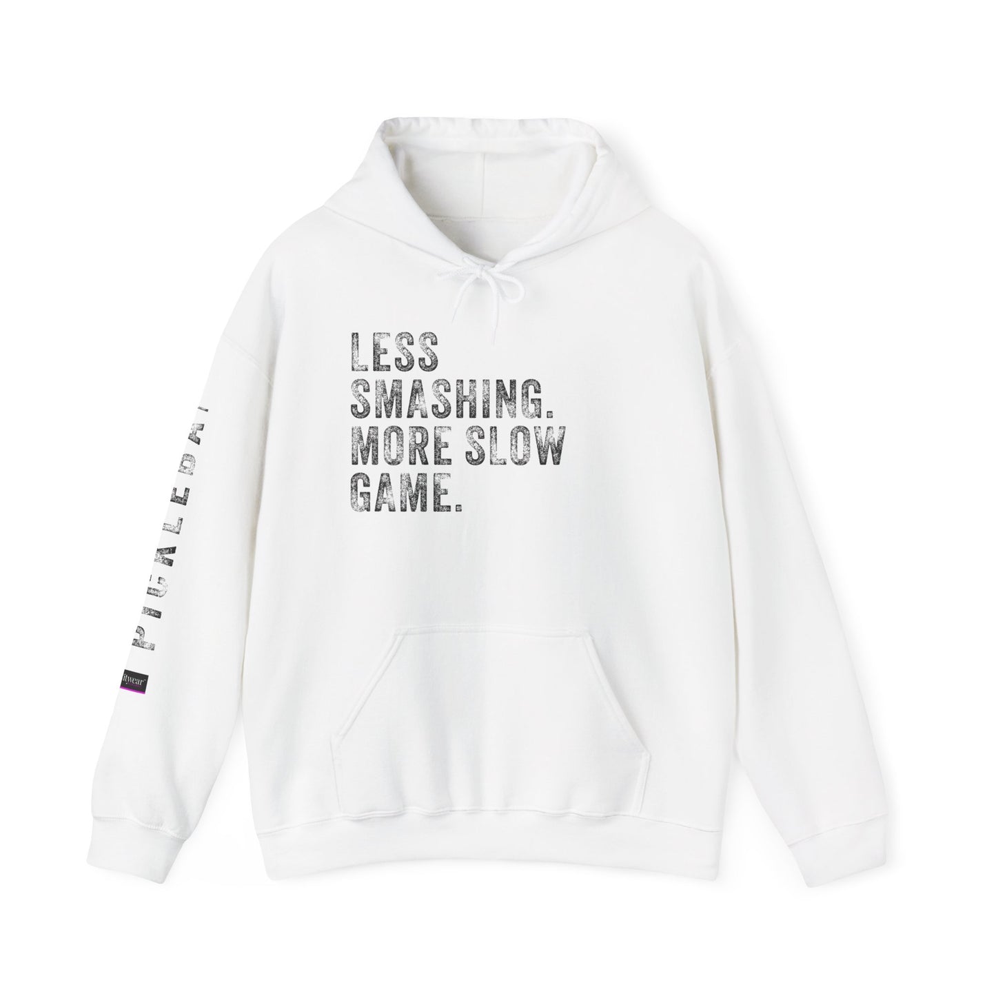 LESS SMASHING. MORE SLOW GAME. Unisex Heavy Blend™ Hooded Sweatshirt