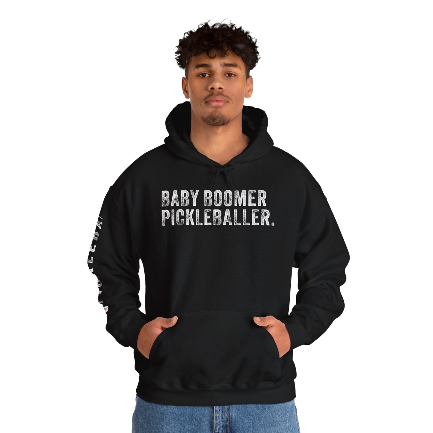 BABY BOOMER PICKLEBALLER, Unisex Heavy Blend™ Hooded Sweatshirt