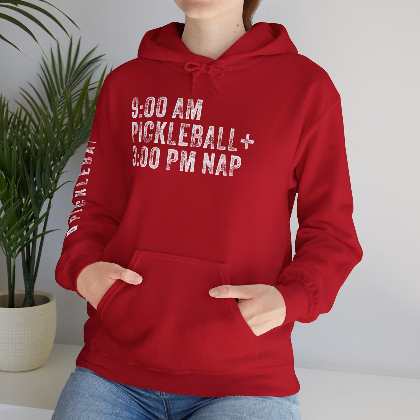 9:00 AM PICKLEBALL + 3:00 NAP, Unisex Heavy Blend™ Hooded Sweatshirt