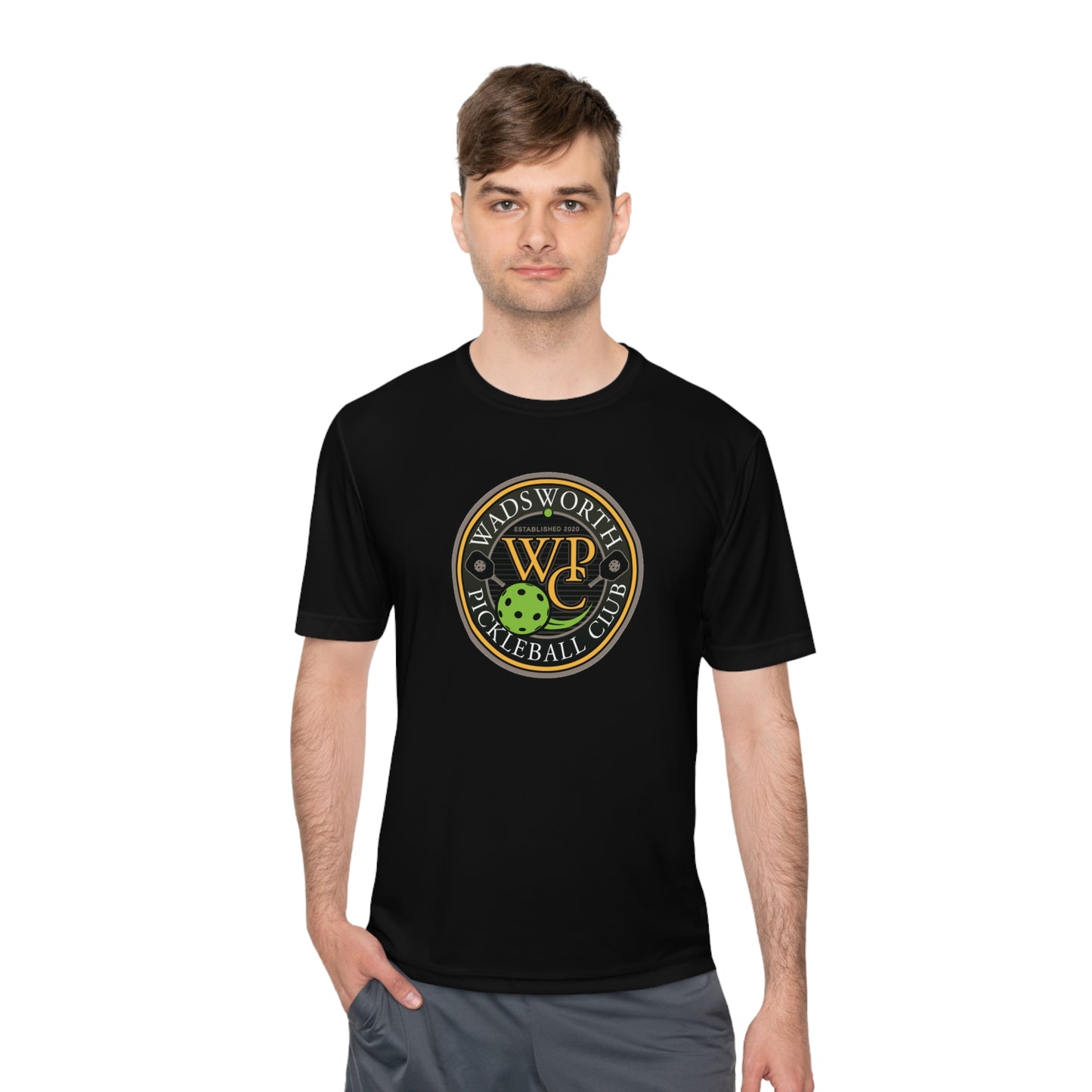 WPC COLOR LOGO SPORT-TEK (FRONT & PICKLEBALL BACK) - Unisex Moisture Wicking Tee