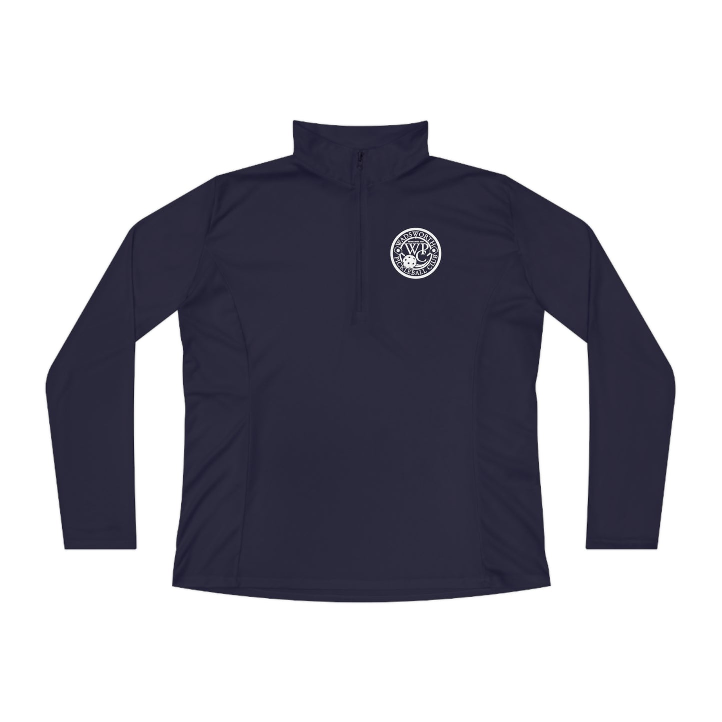 WPC BLACK-WHITE LOGOS LADIES SPORT-TEK (FRONT & BACK) - Ladies Quarter-Zip Pullover