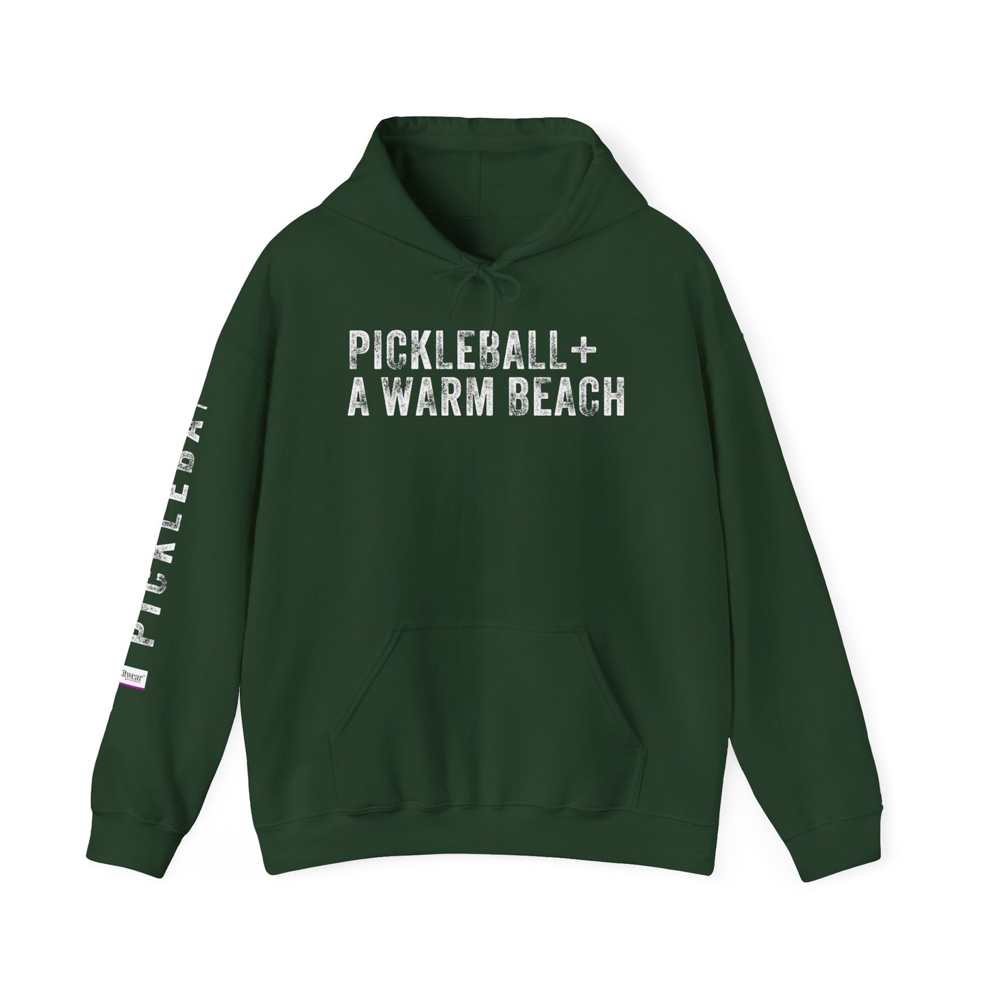 PICKLEBALL + A WARM BEACH, Unisex Heavy Blend™ Hooded Sweatshirt