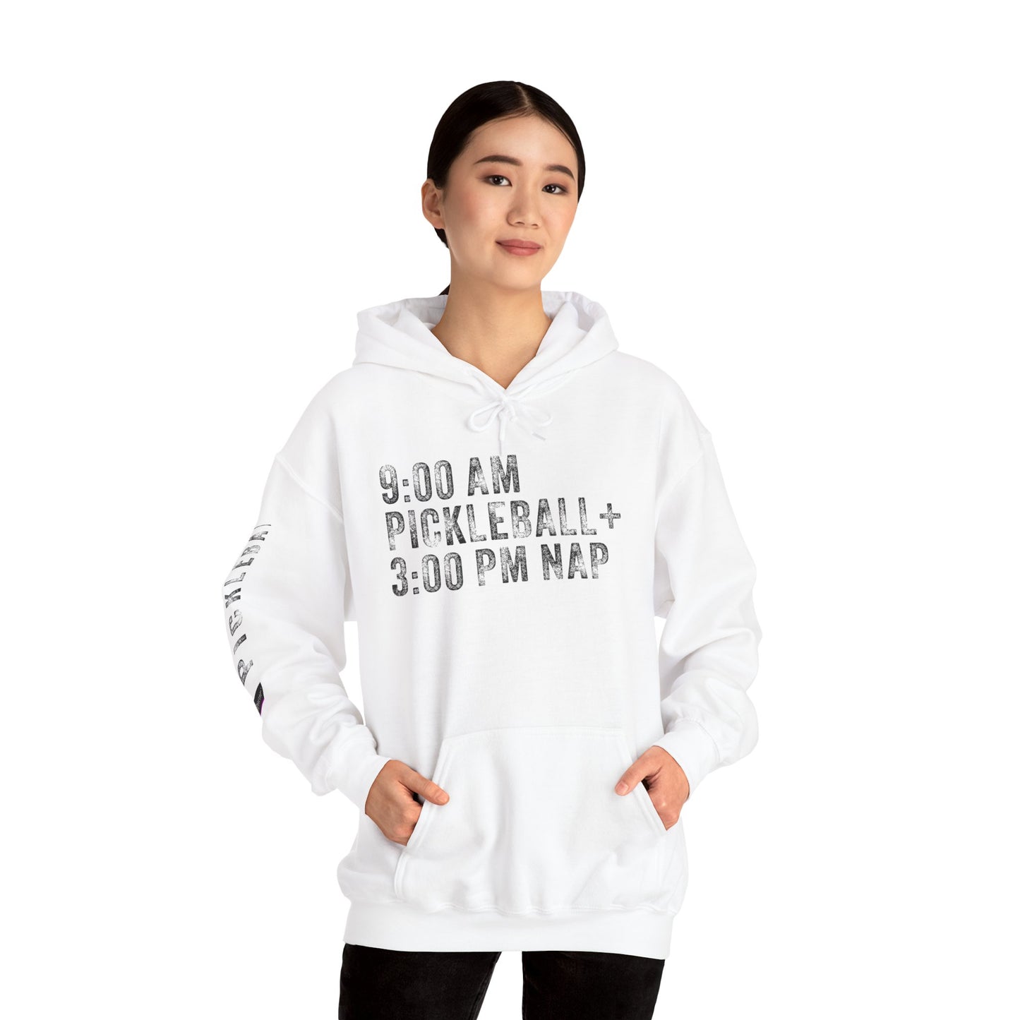 9:00 AM PICKLEBALL + 3:00 NAP, Unisex Heavy Blend™ Hooded Sweatshirt