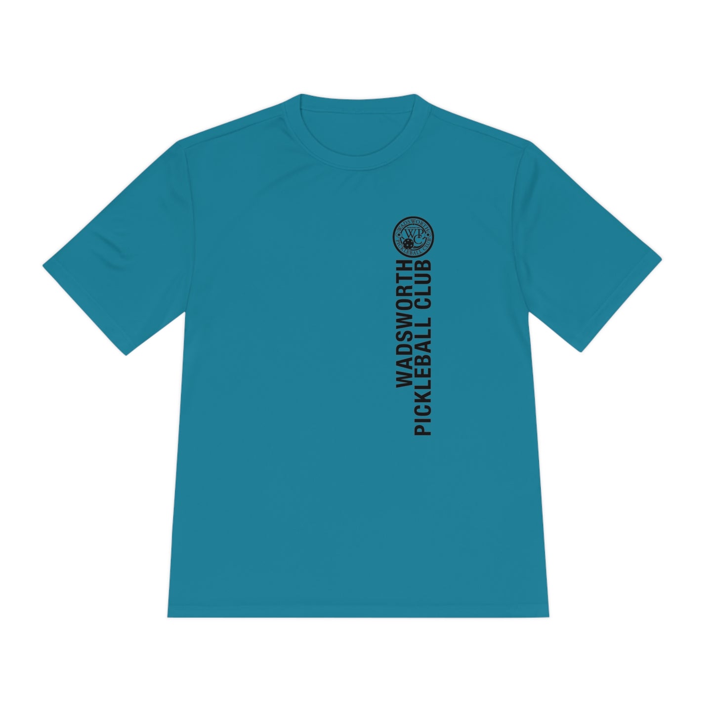 WPC BLACK VERTICAL LOGO SPORT-TEK (FRONT & LOGO BACK) - Unisex Moisture Wicking Tee