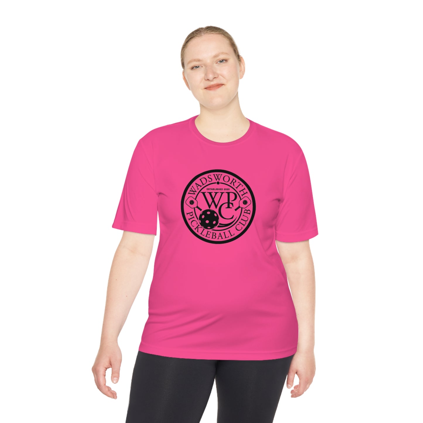 WPC BLACK-WHITE LOGO SPORT-TEK (FRONT & PICKLEBALL BACK) - Unisex Moisture Wicking Tee