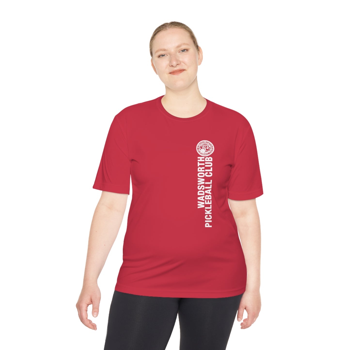 WPC WHITE-GRAY VERTICAL LOGO SPORT-TEK (FRONT & LOGO BACK) - Unisex Moisture Wicking Tee