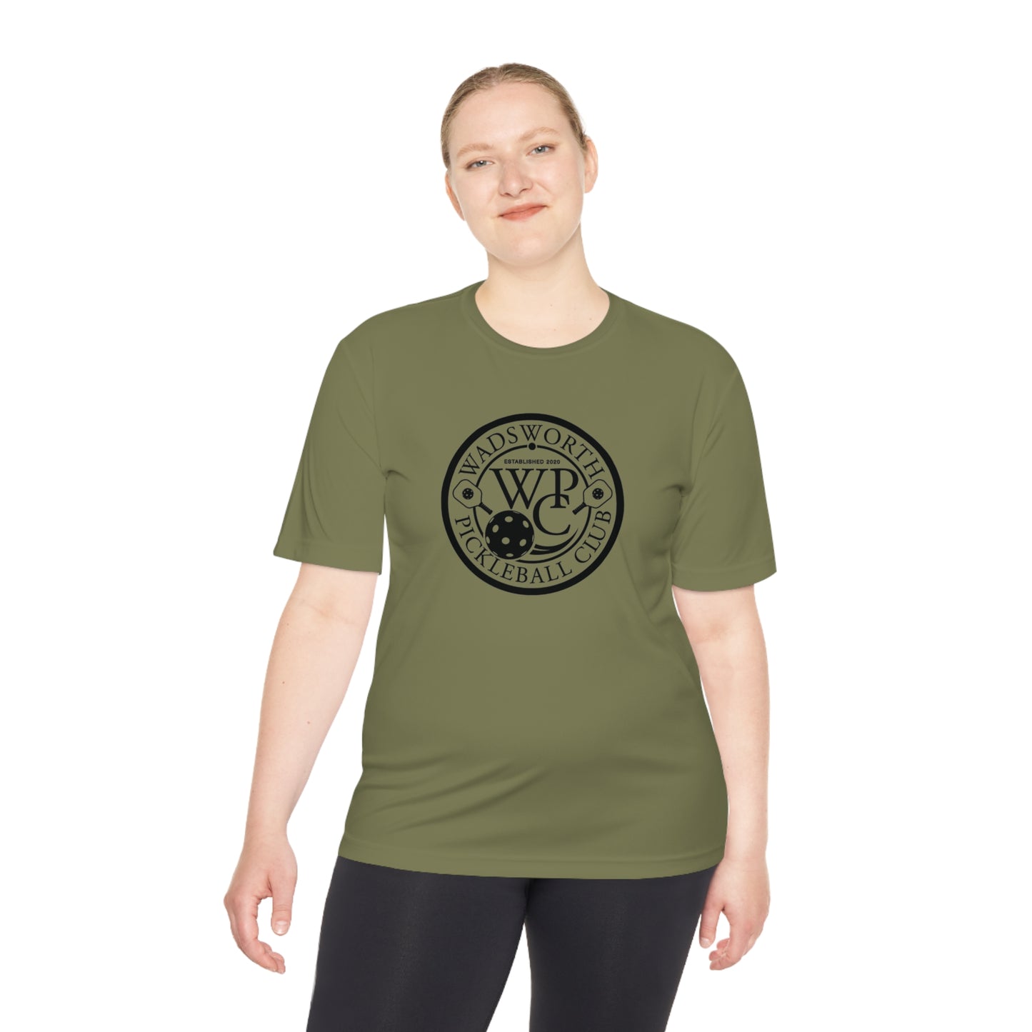 WPC BLACK-WHITE LOGO SPORT-TEK (FRONT & PICKLEBALL BACK) - Unisex Moisture Wicking Tee