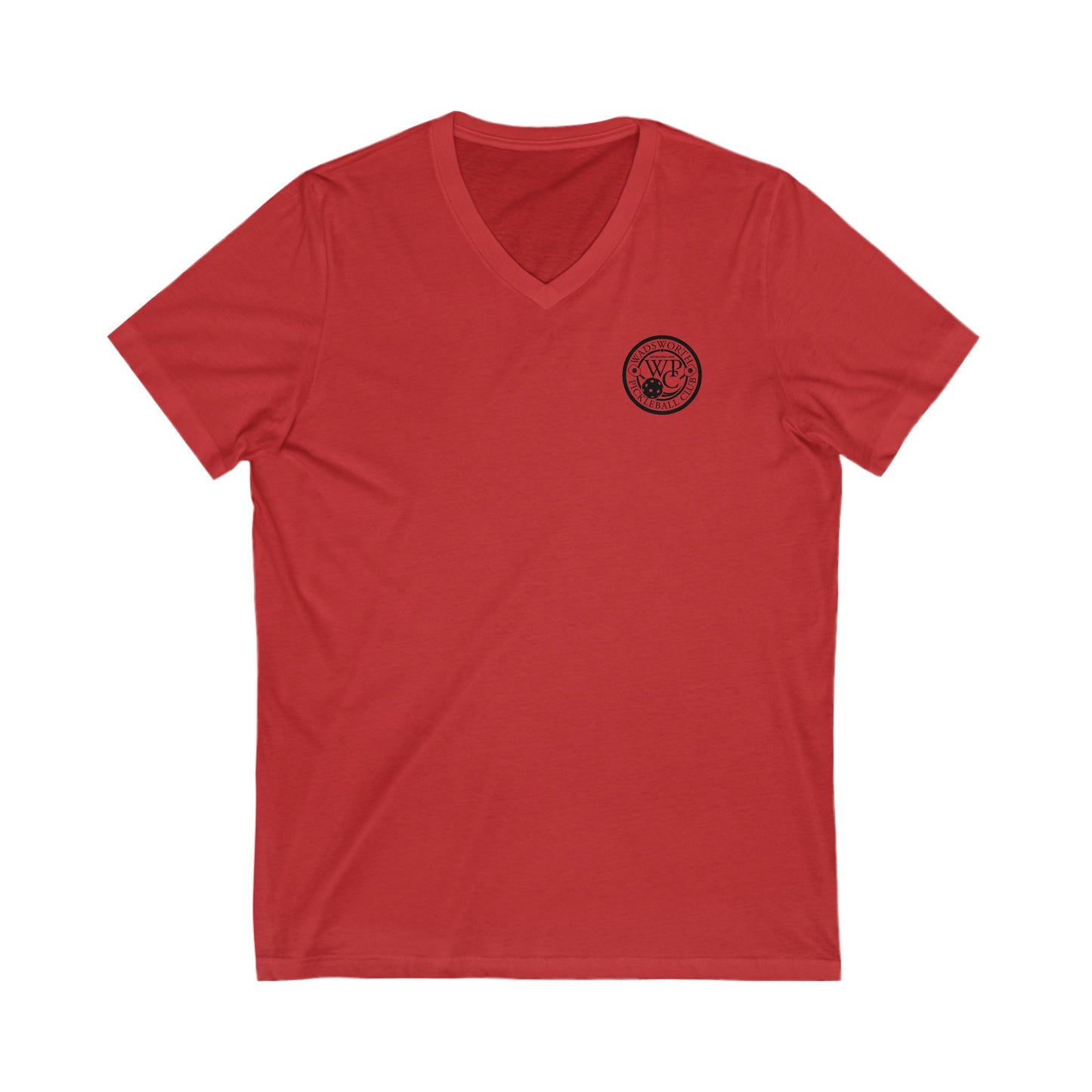 WPC WHITE-BLACK POCKET LOGO (FRONT ONLY) - Unisex Jersey Short Sleeve V-Neck Tee