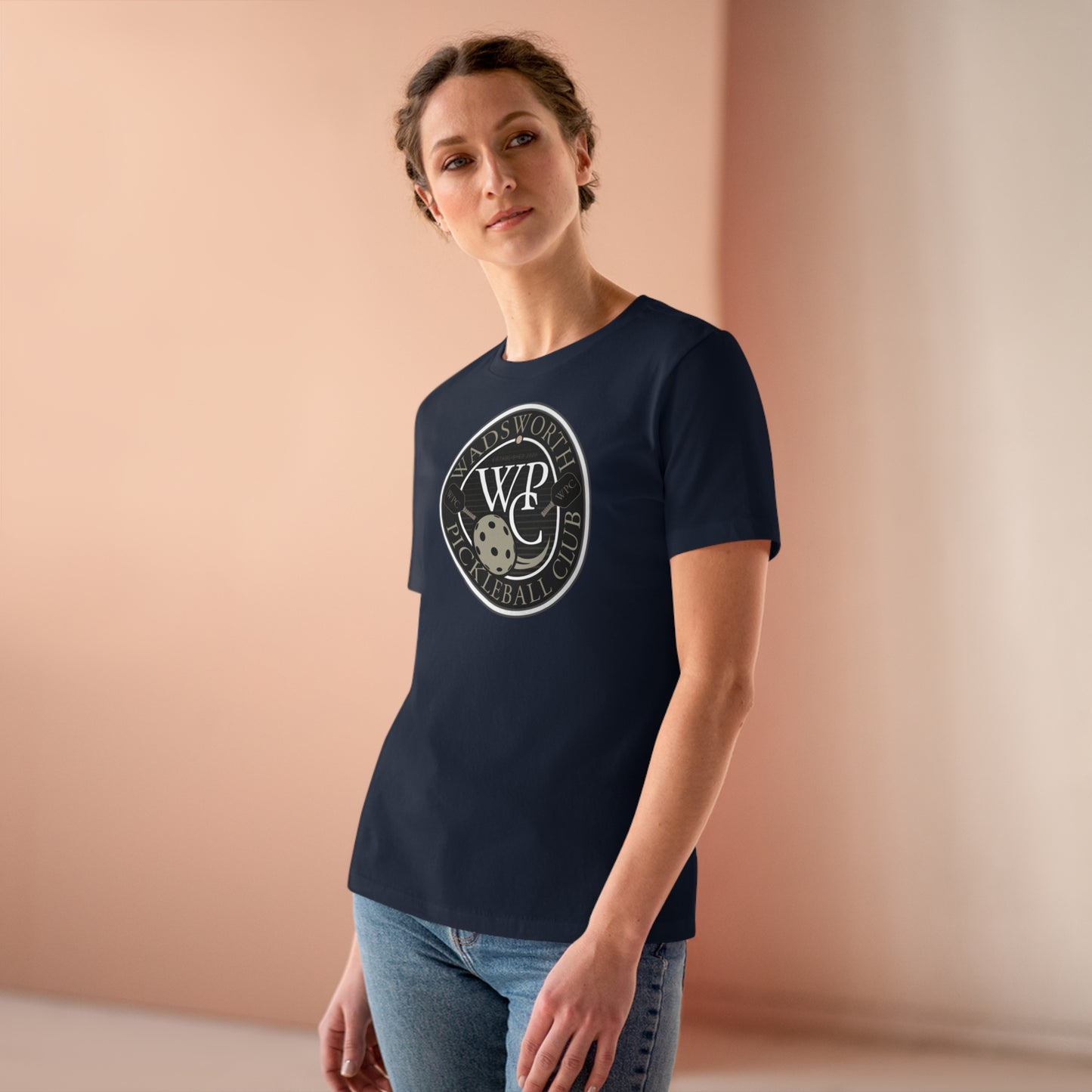 WPC GRAY WHITE, Relaxed Fit Women's T-shirt