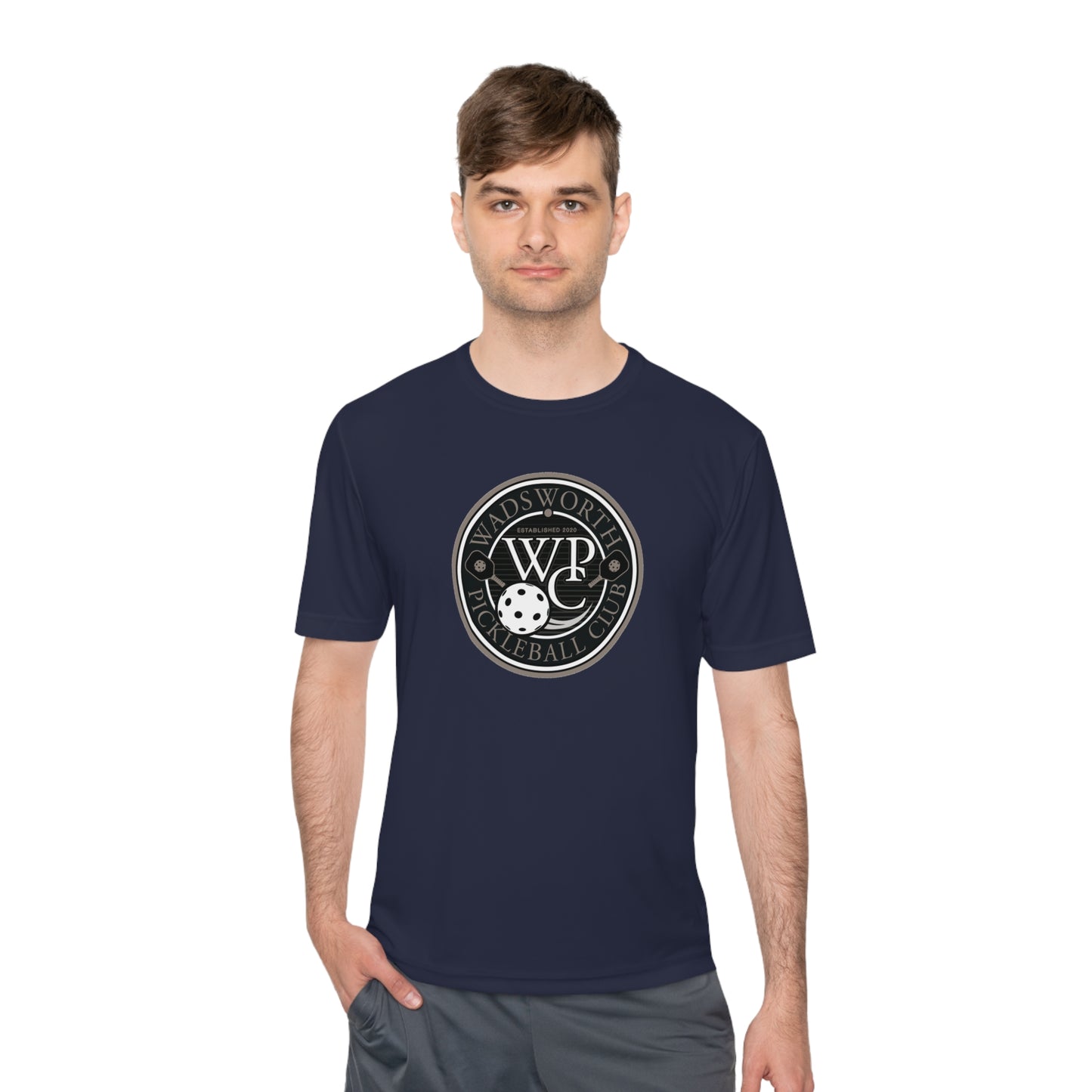 WPC GRAY LOGO SPORT-TEK (FRONT & PICKLEBALL BACK) - Unisex Moisture Wicking Tee