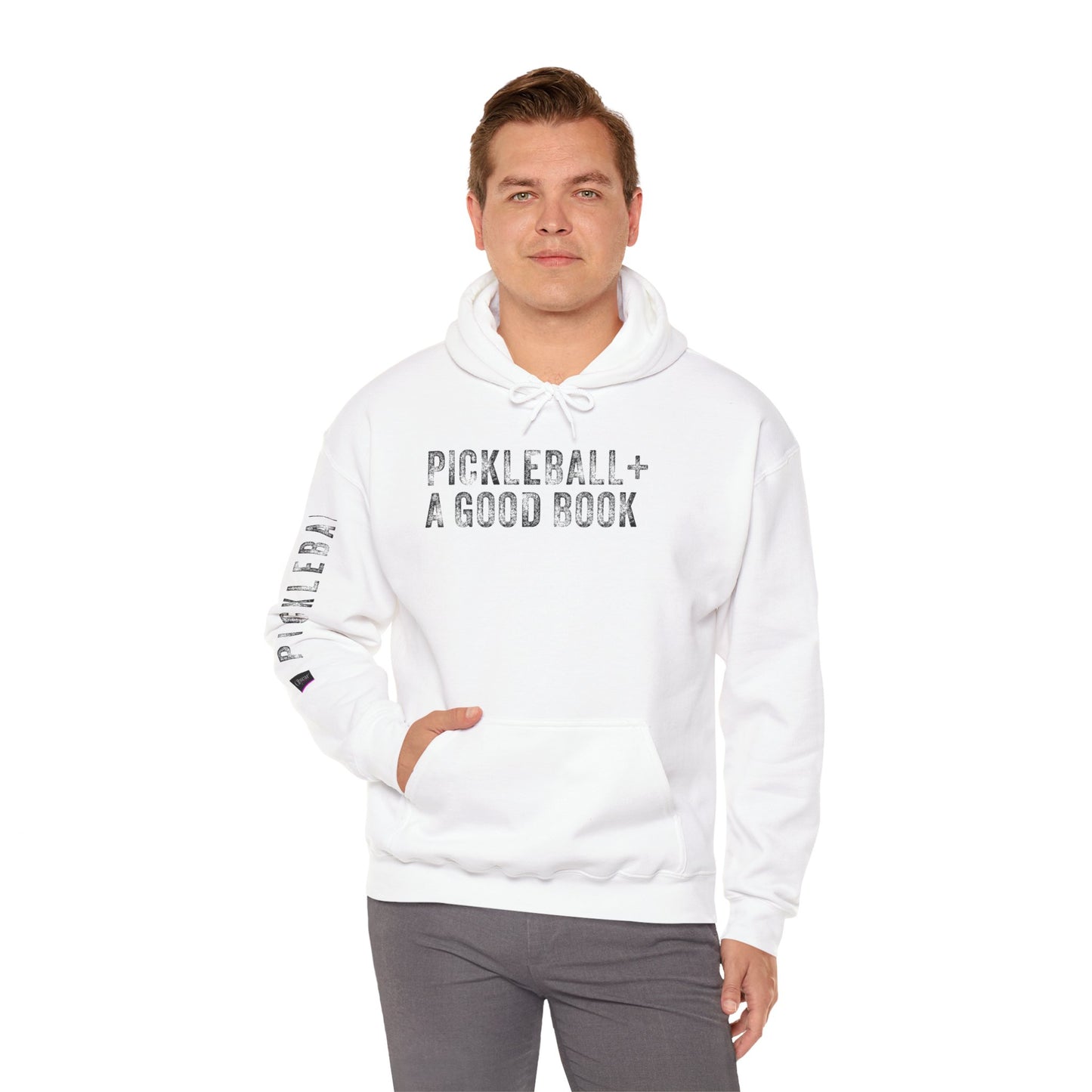 PICKLEBALL + GOOD BOOK, Unisex Heavy Blend™ Hooded Sweatshirt