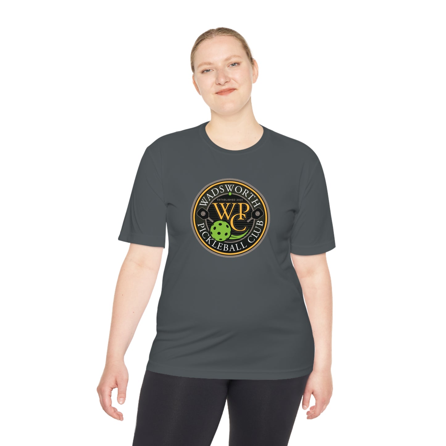 WPC COLOR LOGO SPORT-TEK (FRONT & PICKLEBALL BACK) - Unisex Moisture Wicking Tee