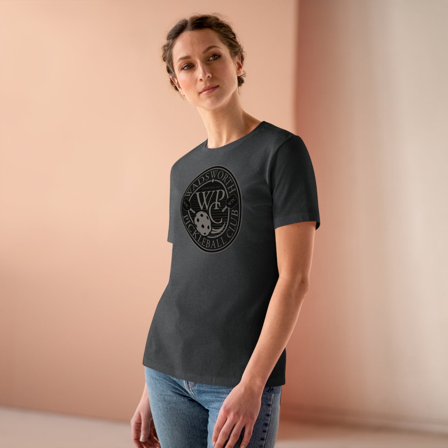 WPC GRAY BLACK, Relaxed Fit Women's T-shirt