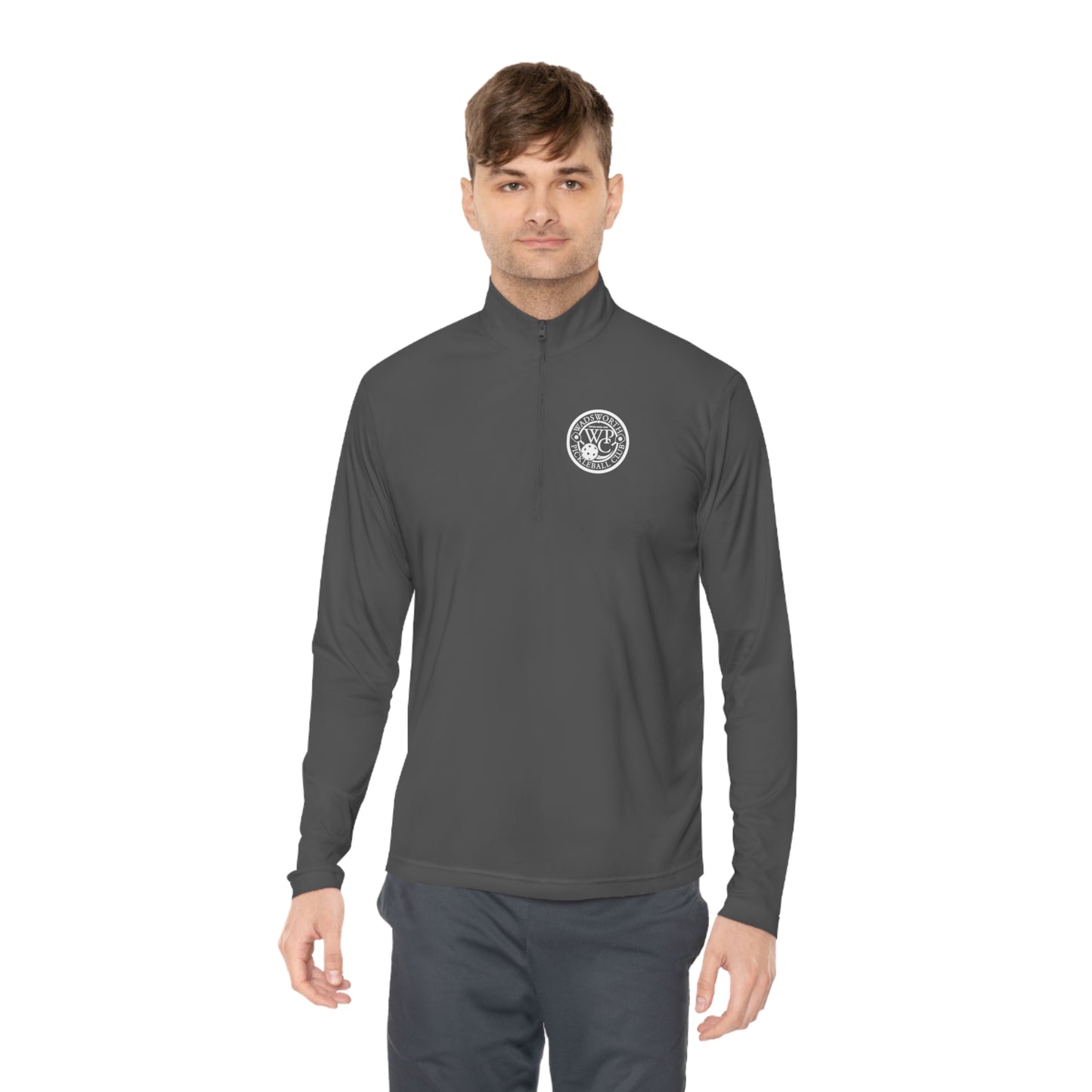 WPC BLACK-WHITE LOGO (FRONT & PICKLEBALL BACK) - Unisex Quarter-Zip Pullover