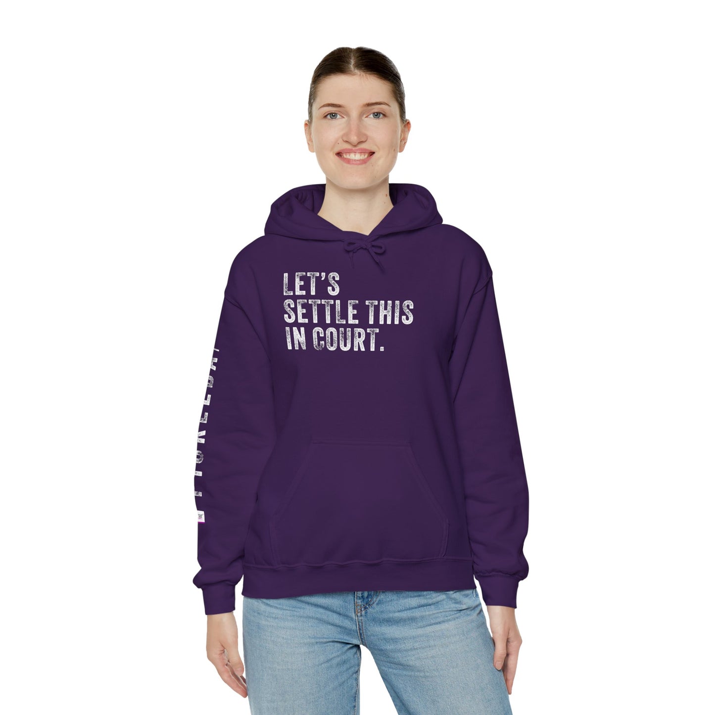 LET'S SETTLE THIS IN COURT, Unisex Heavy Blend™ Hooded Sweatshirt