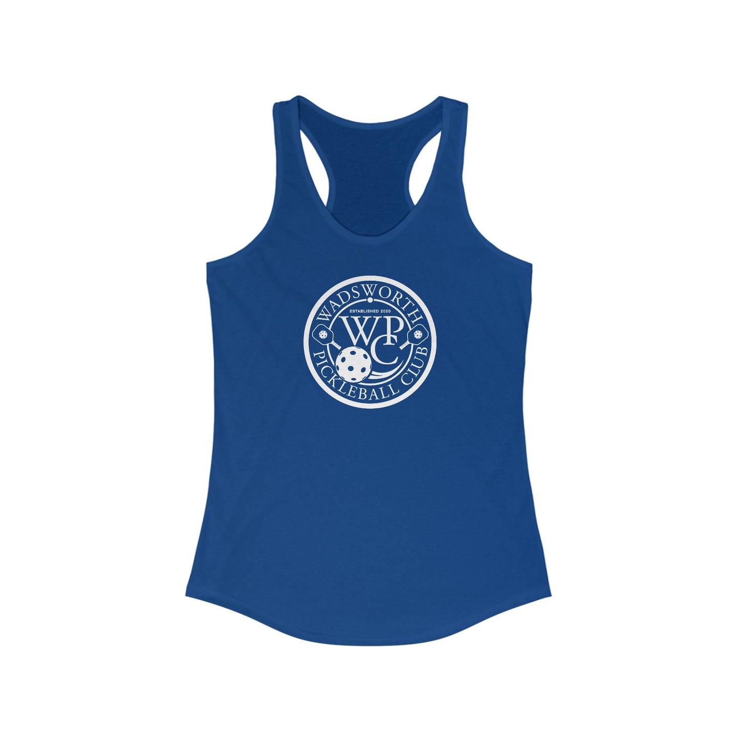 WPC WHITE-BLACK LOGO (FRONT ONLY) - Women's Ideal Racerback Tank