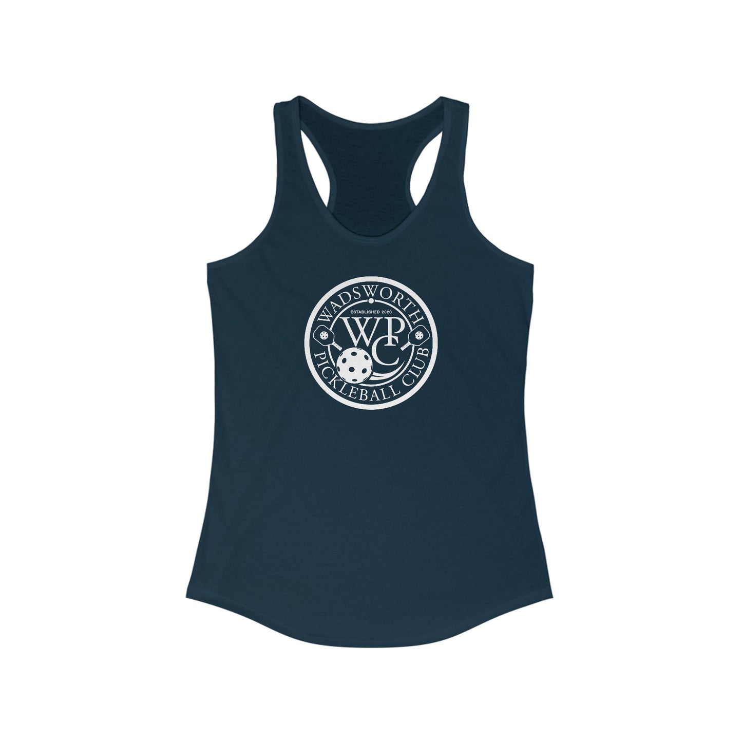 WPC WHITE-BLACK LOGO (FRONT ONLY) - Women's Ideal Racerback Tank