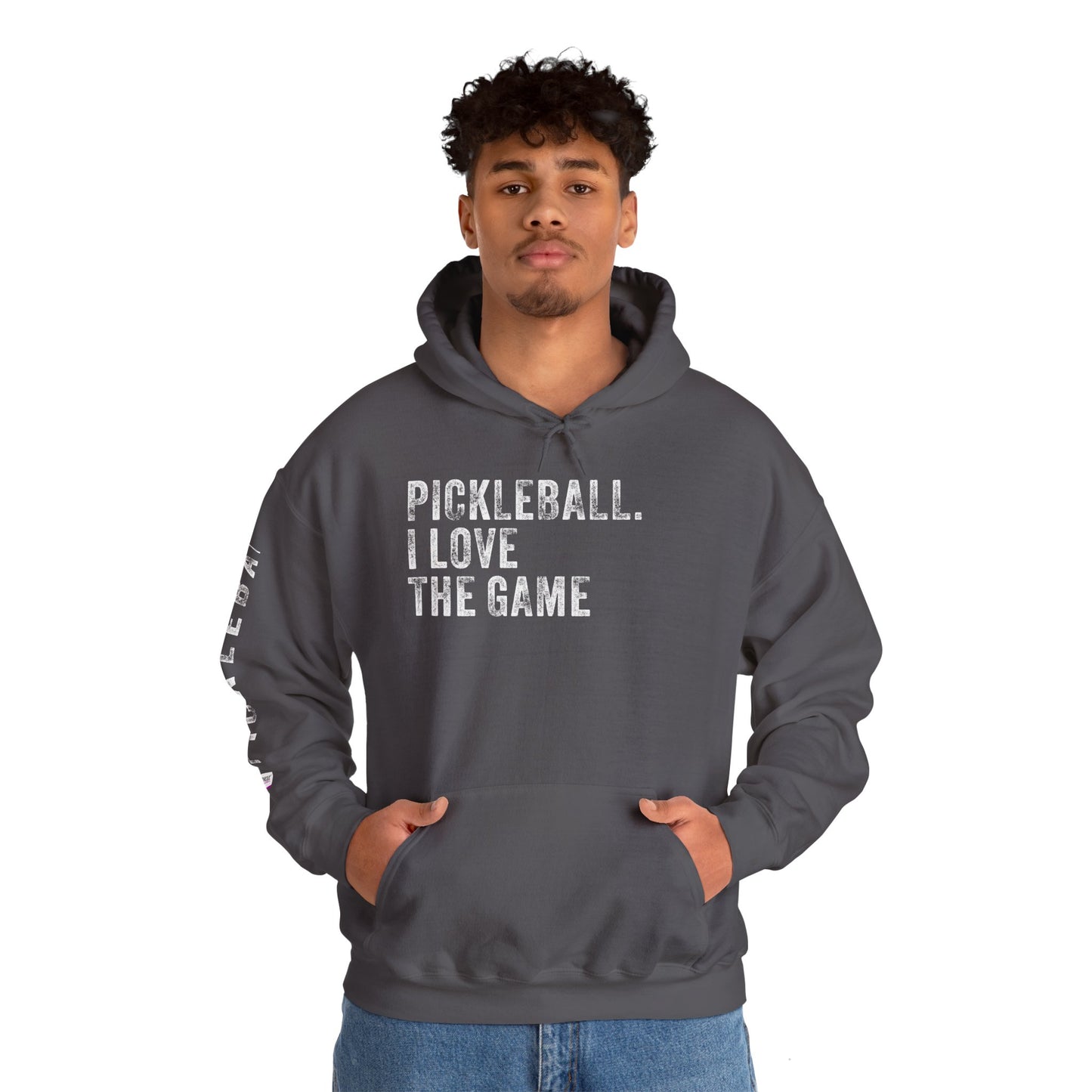 PICKLEBALL. I LOVE THE GAME. Unisex Heavy Blend™ Hooded Sweatshirt