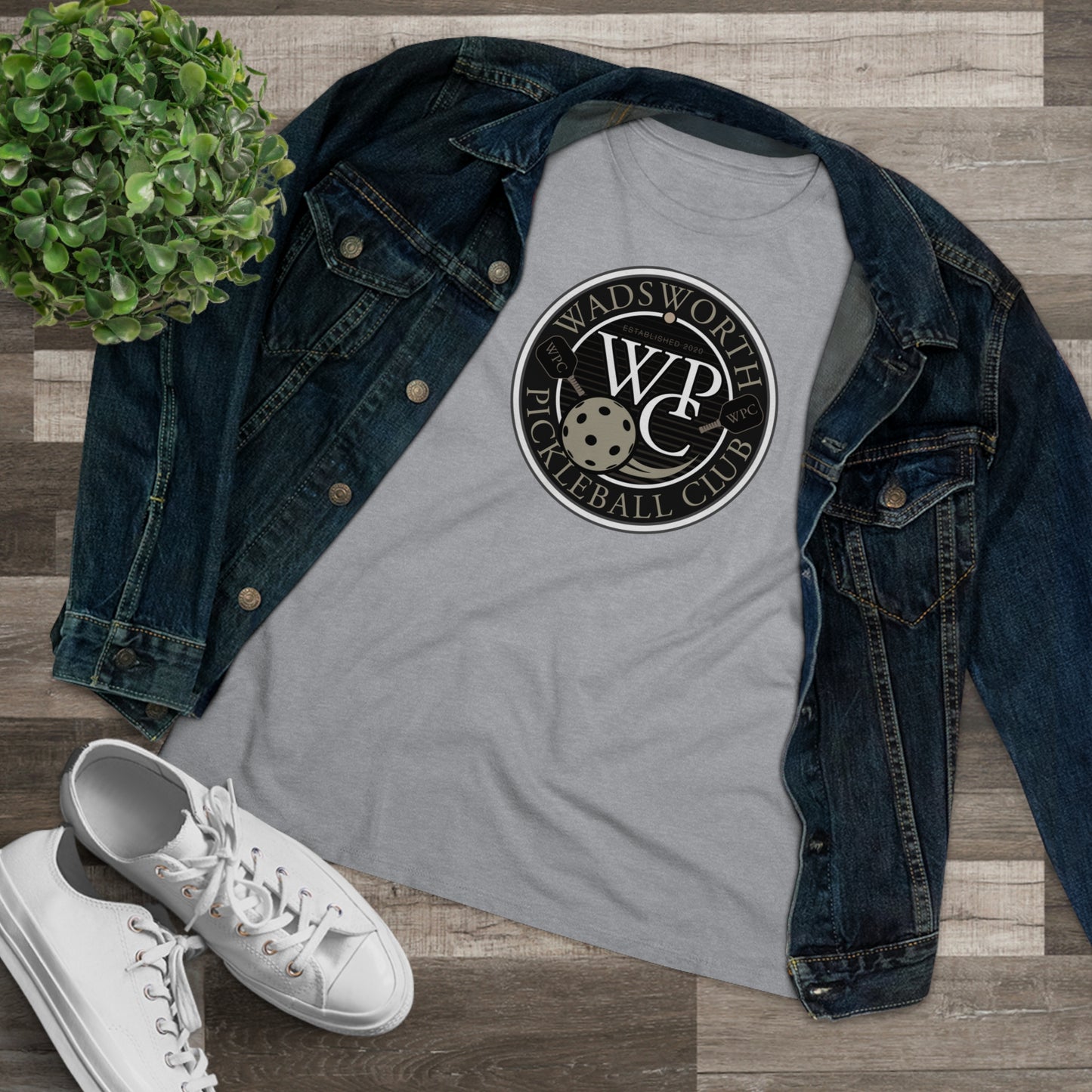 WPC GRAY WHITE, Relaxed Fit Women's T-shirt