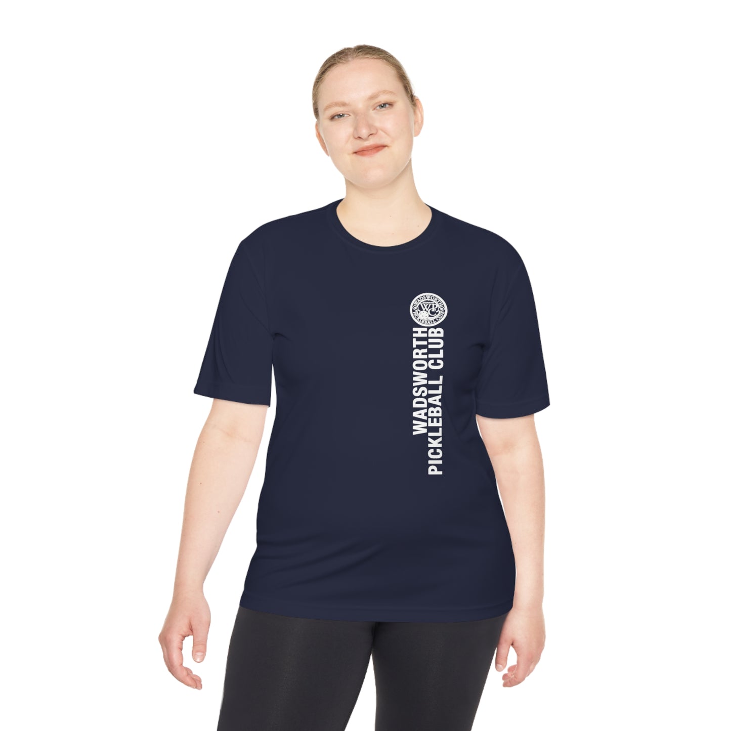 WPC WHITE-GRAY VERTICAL LOGO SPORT-TEK (FRONT & LOGO BACK) - Unisex Moisture Wicking Tee