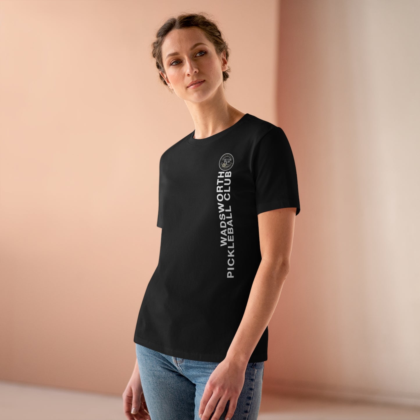 WPC VERTICAL WHITE, Relaxed Fit Women's T-shirt