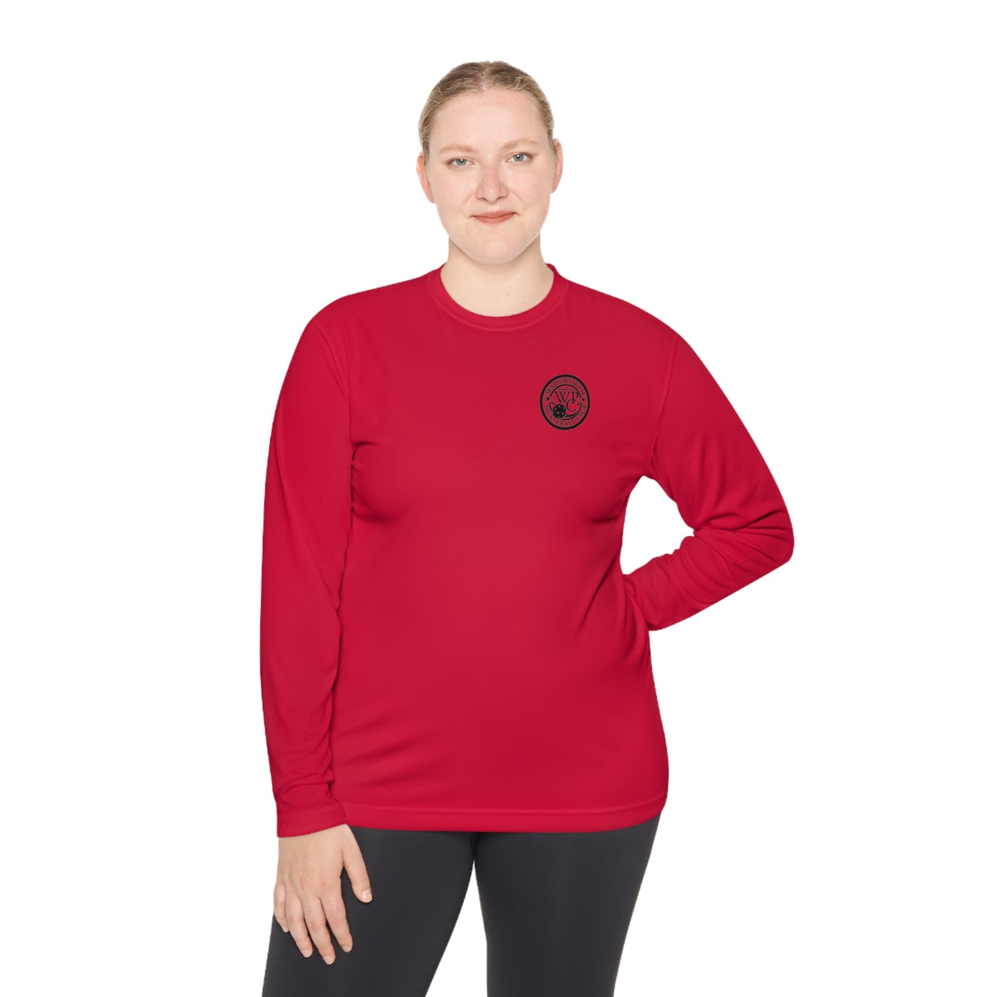 WPC WHITE-BLACK LOGOS SPORT-TEK (FRONT & BACK) - Unisex Lightweight Long Sleeve Tee