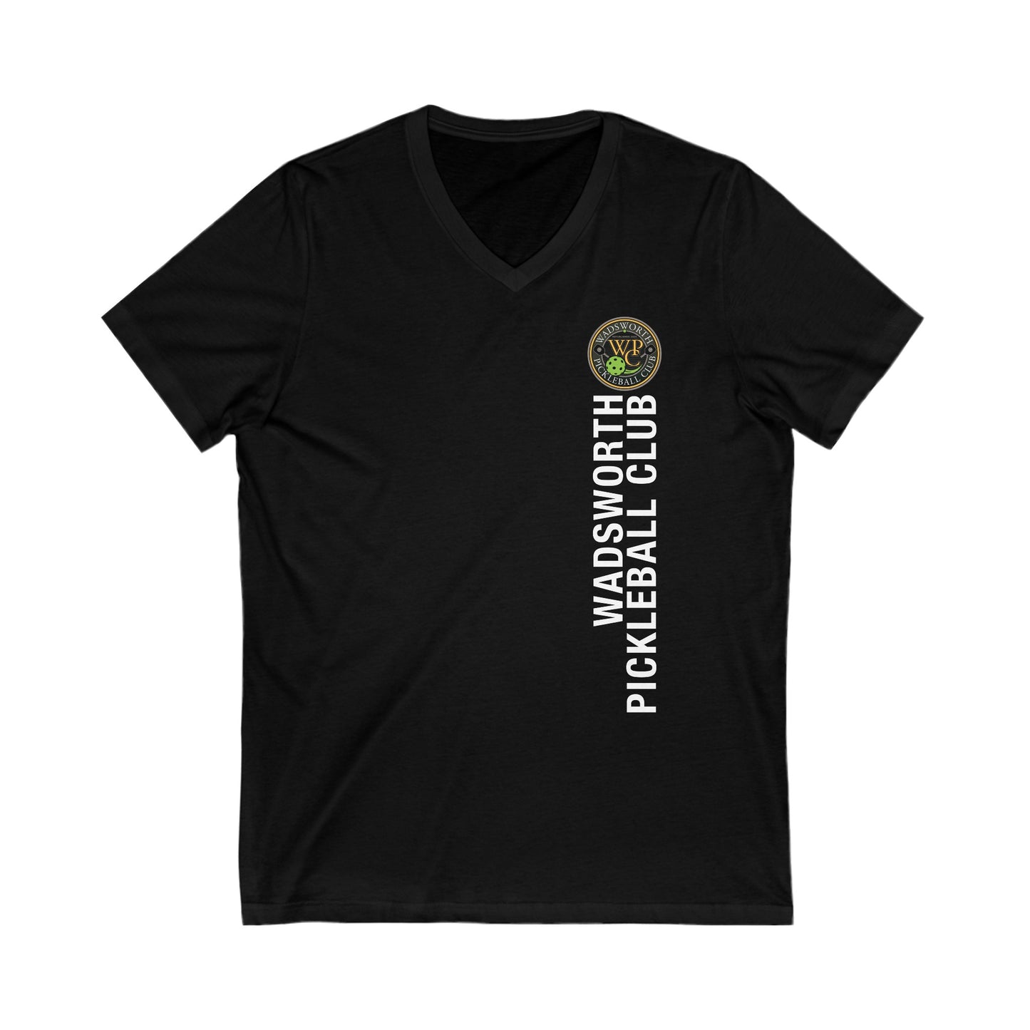 WPC COLOR VERTICAL LOGO (FRONT ONLY) - Unisex Jersey Short Sleeve V-Neck Tee