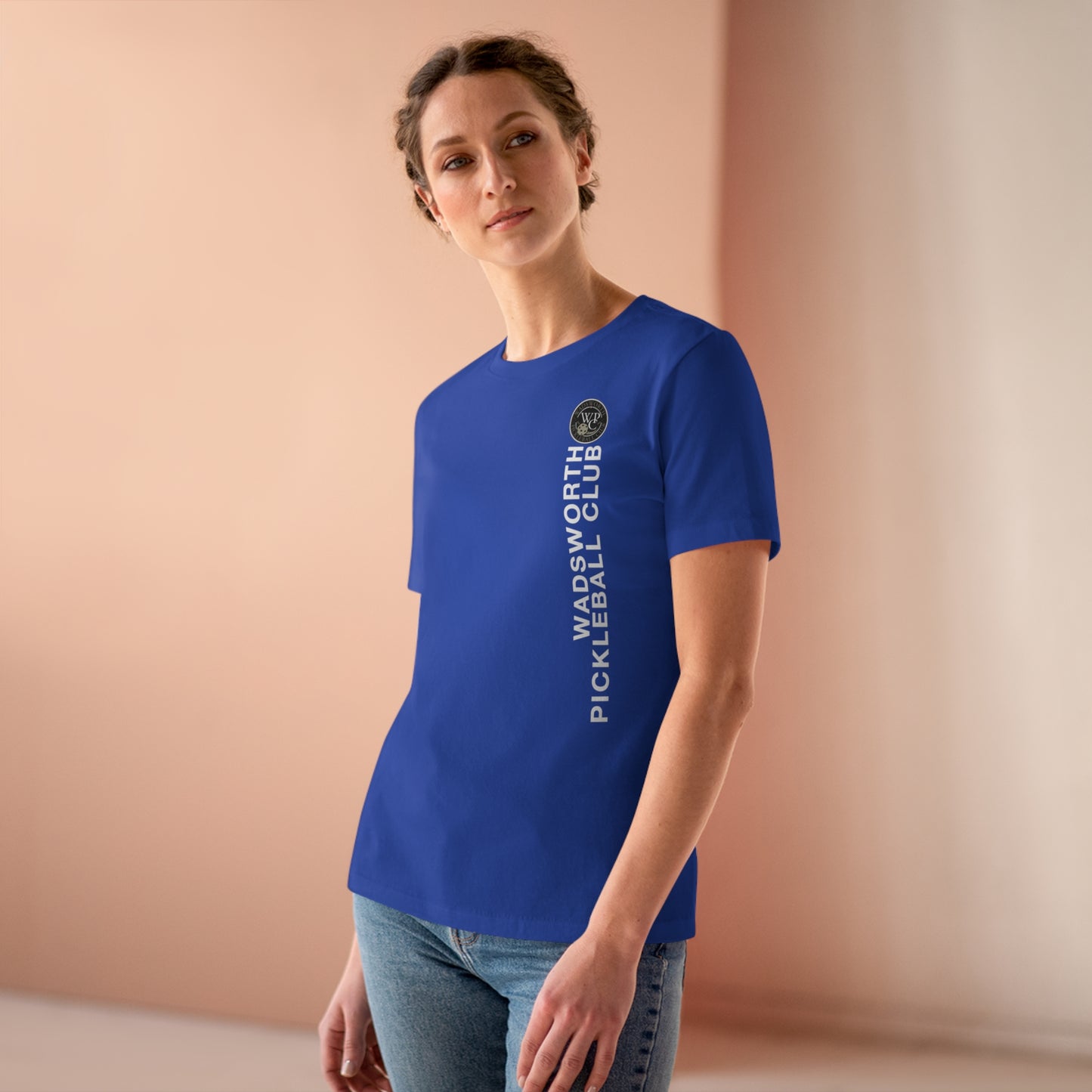 WPC VERTICAL WHITE, Relaxed Fit Women's T-shirt